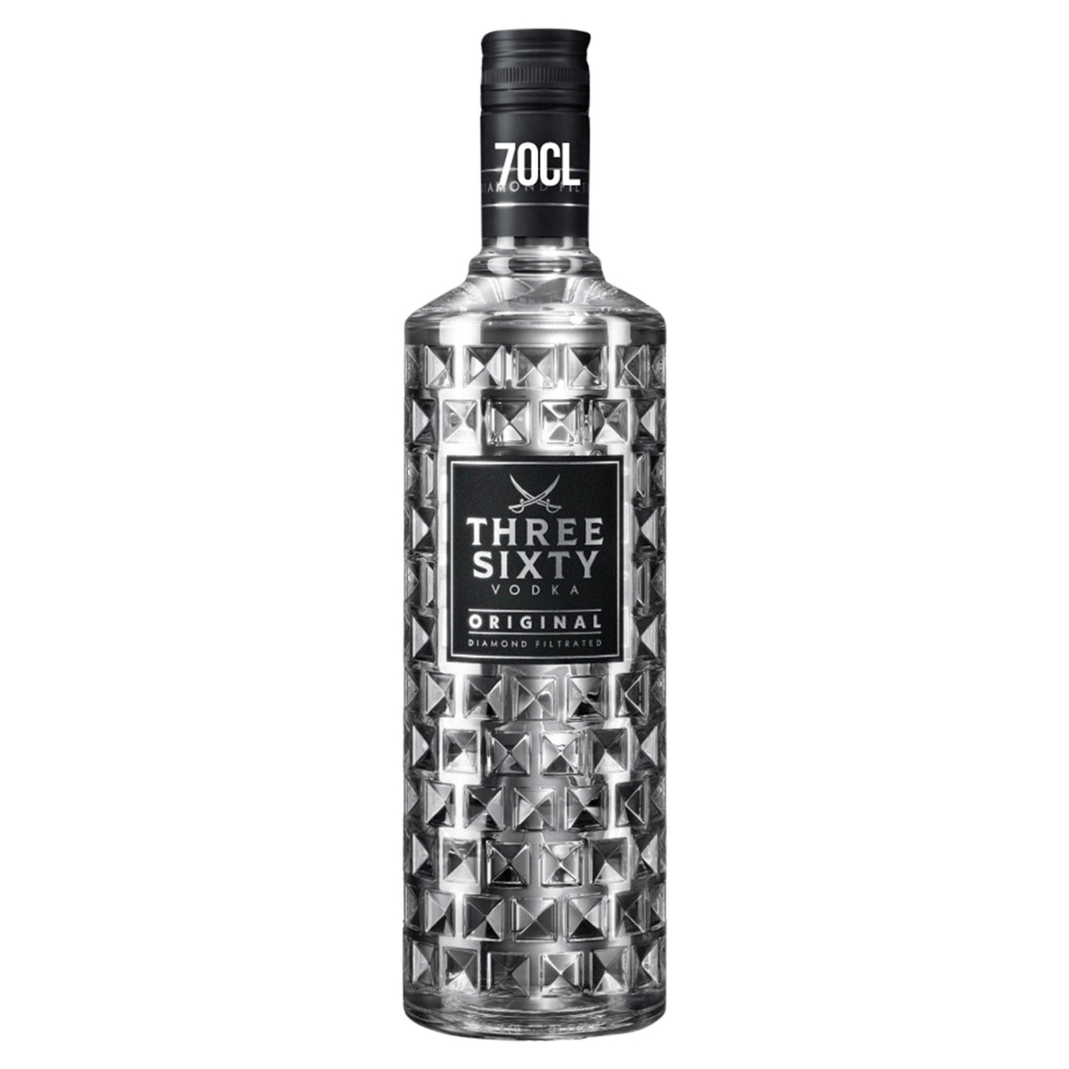Three Sixty original premium vodka 70cl bottle - British product