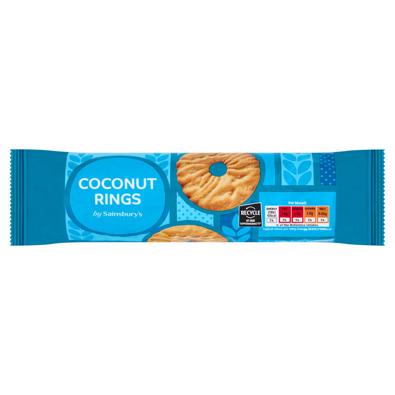 Sainsbury's Coconut Rings biscuits 200g (British brand)