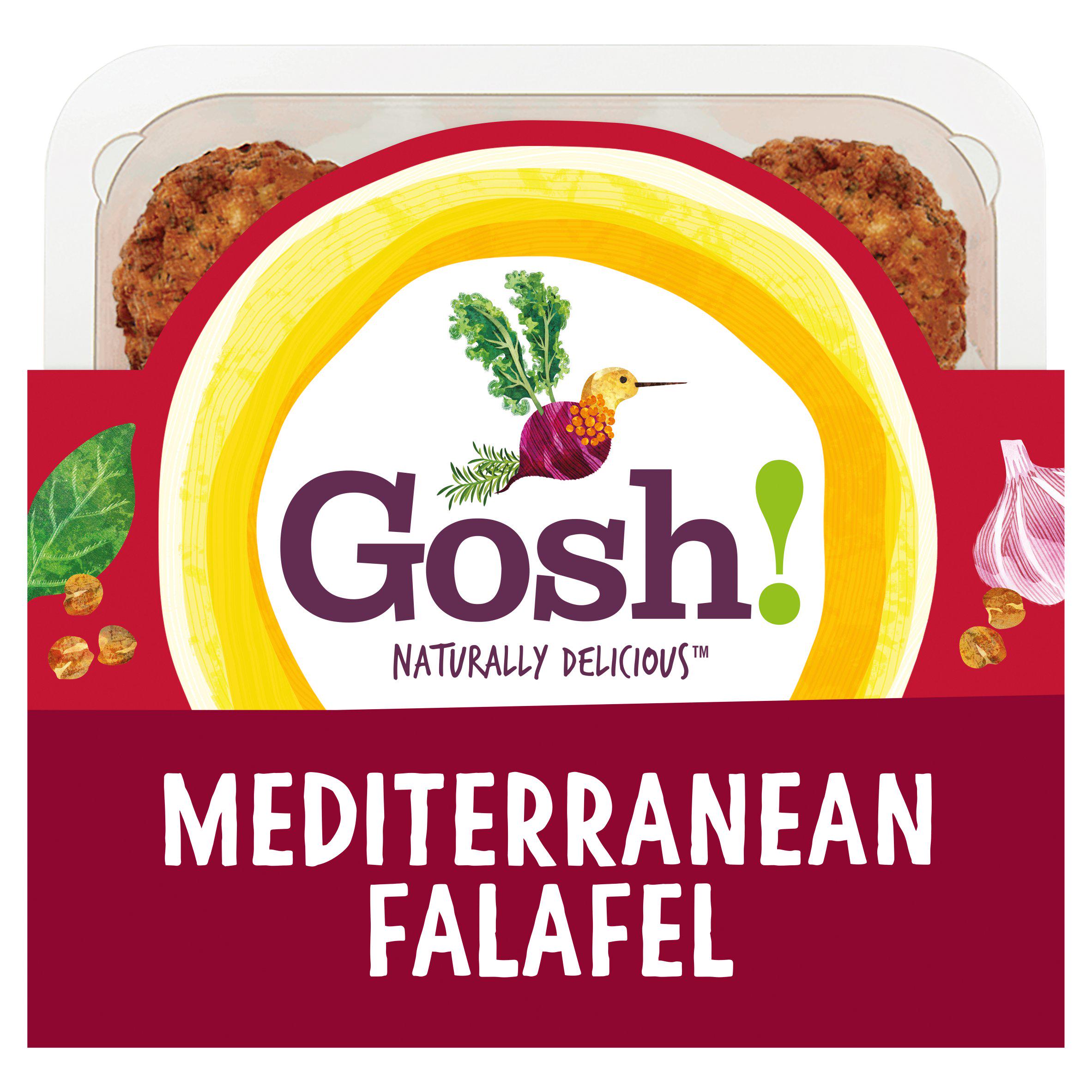 Gosh! Mediterranean falafel with chickpeas and basil 171g, imported from the UK
