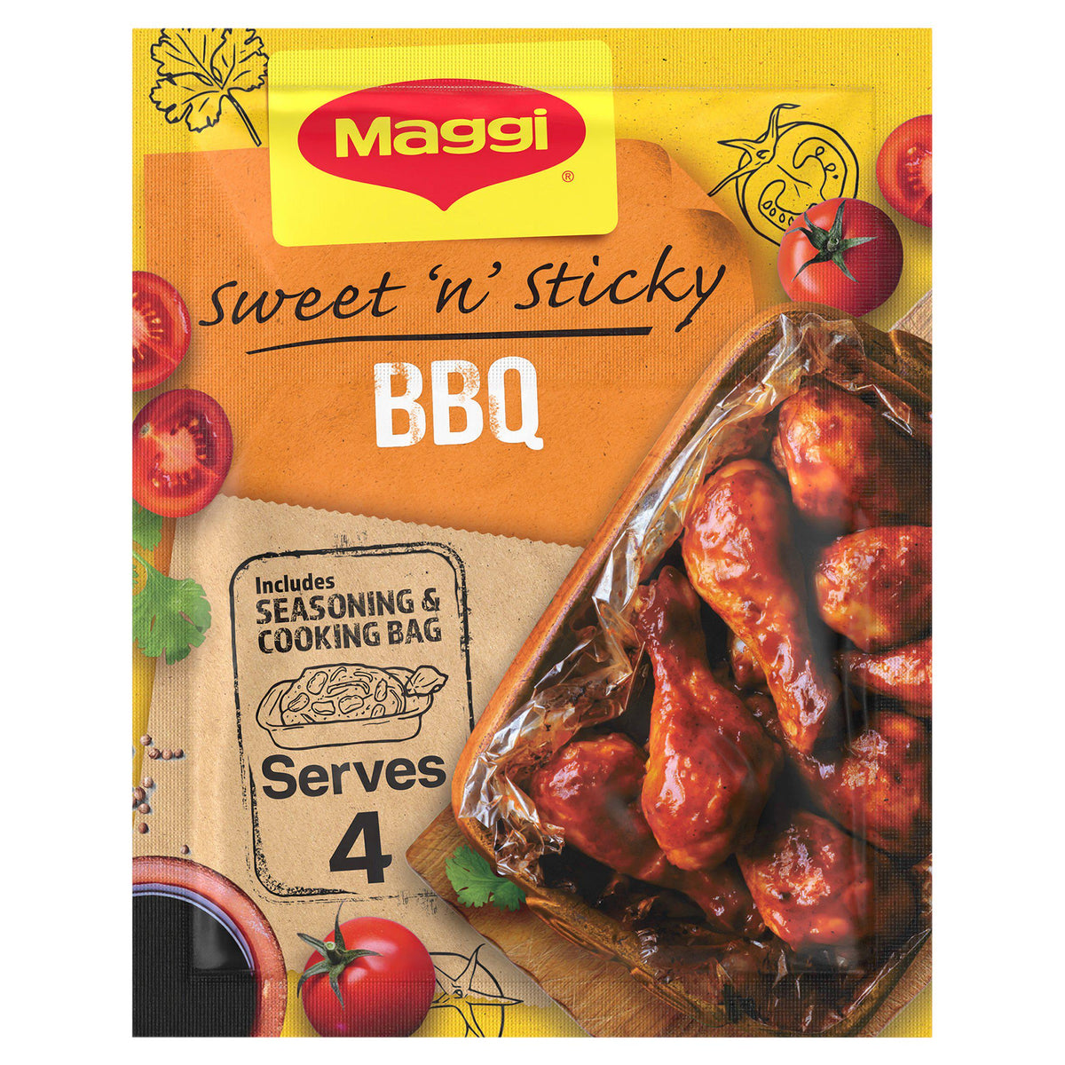 Maggi So Juicy Sweet & Sticky BBQ Chicken seasoning mix 41g, UK version