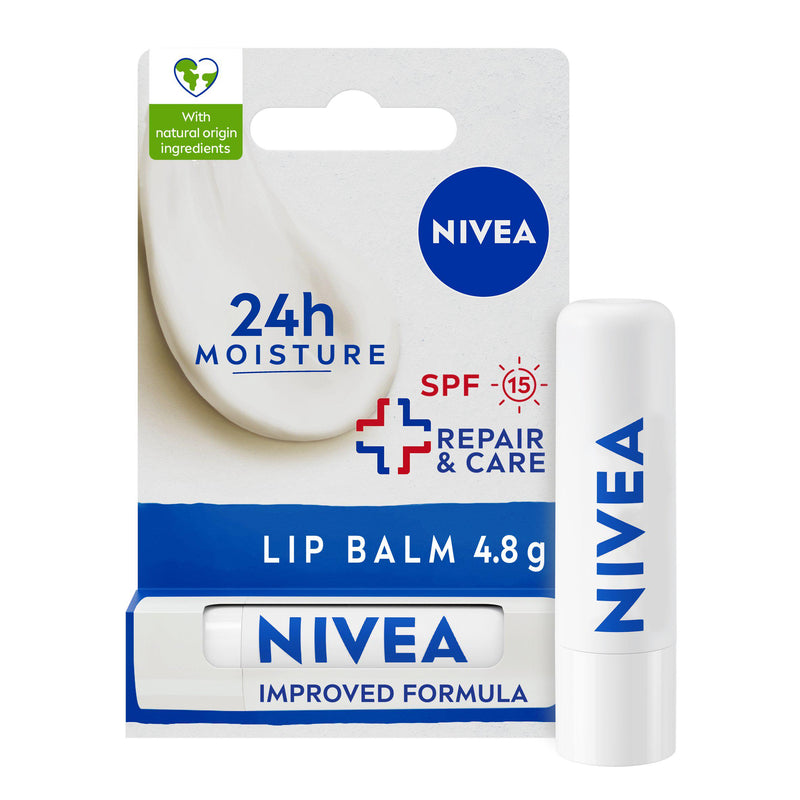 Nivea Soothe & Protect lip balm SPF15 4.8g, imported from the UK