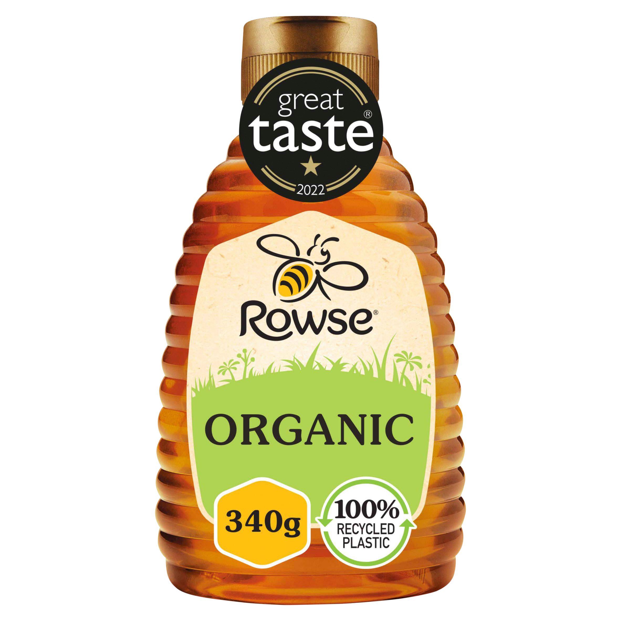 Rowse Organic Squeezy Honey 340g, imported from the UK
