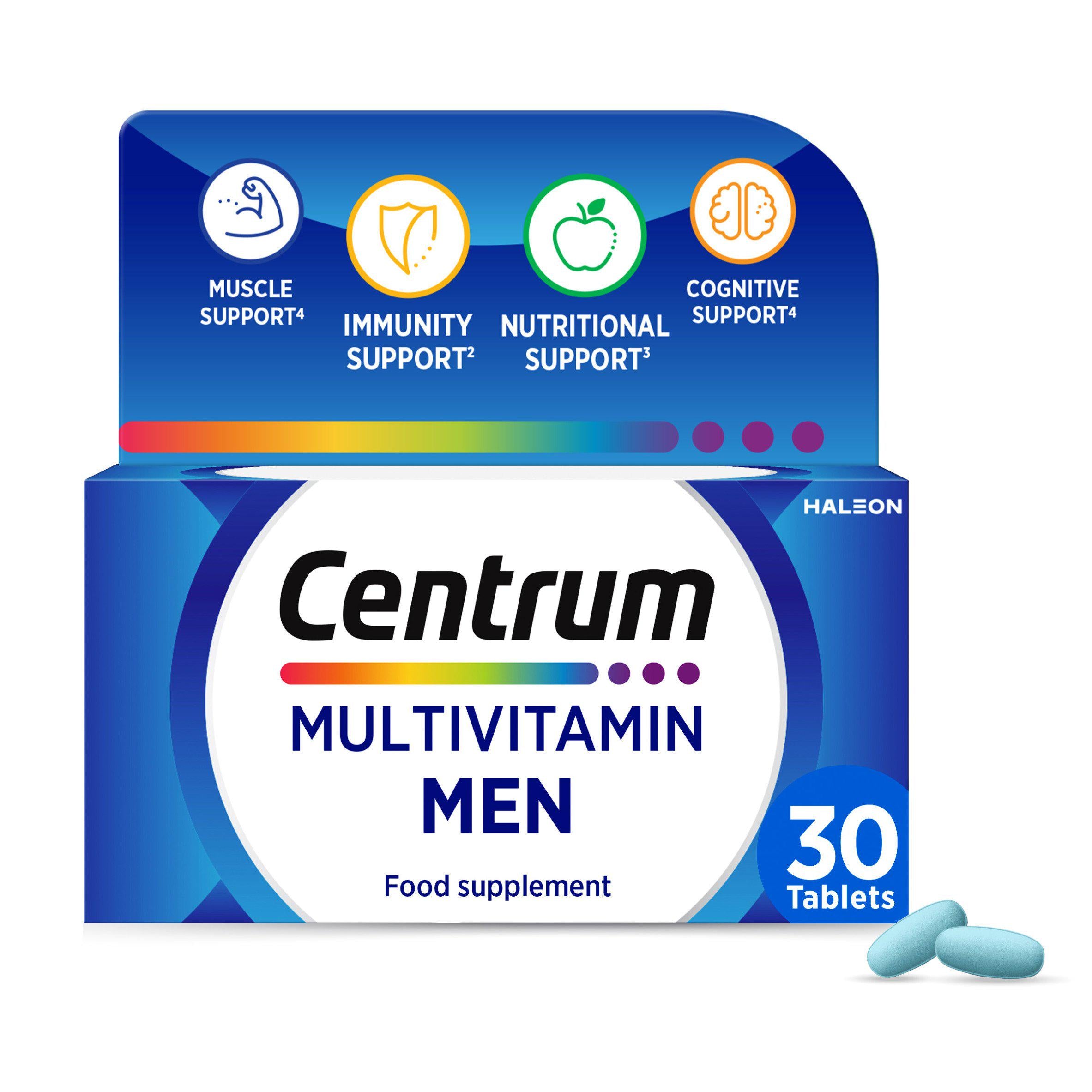 Centrum Men multivitamin tablets 30 - British product