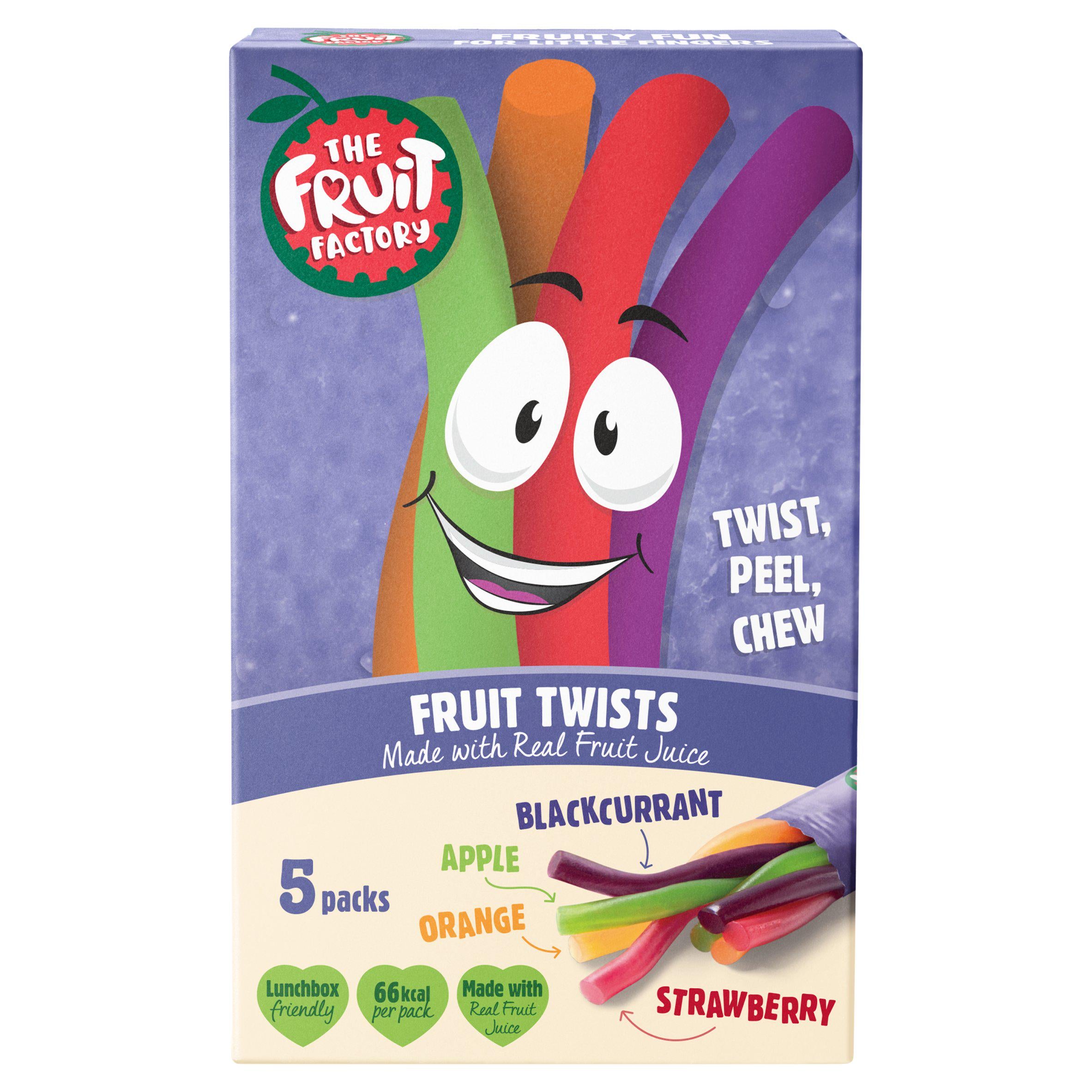 The Fruit Factory fruit twists gummy snack 90g - British product