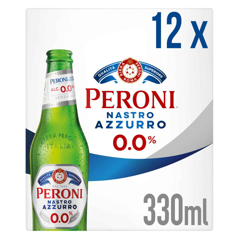 Peroni 0.0% alcohol free beer 12 x 330ml (British brand)