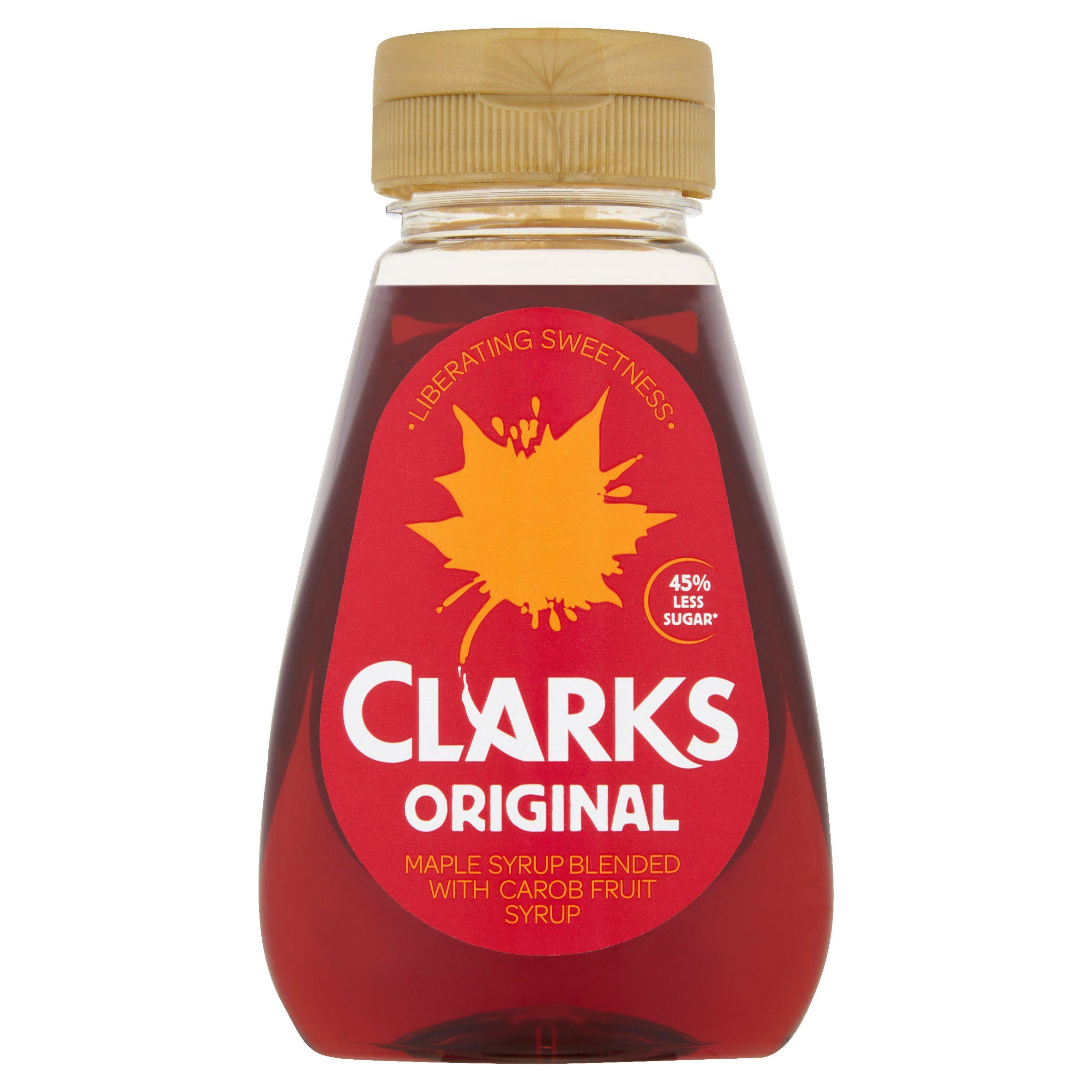 Clarks maple and carob syrup 180ml, UK version