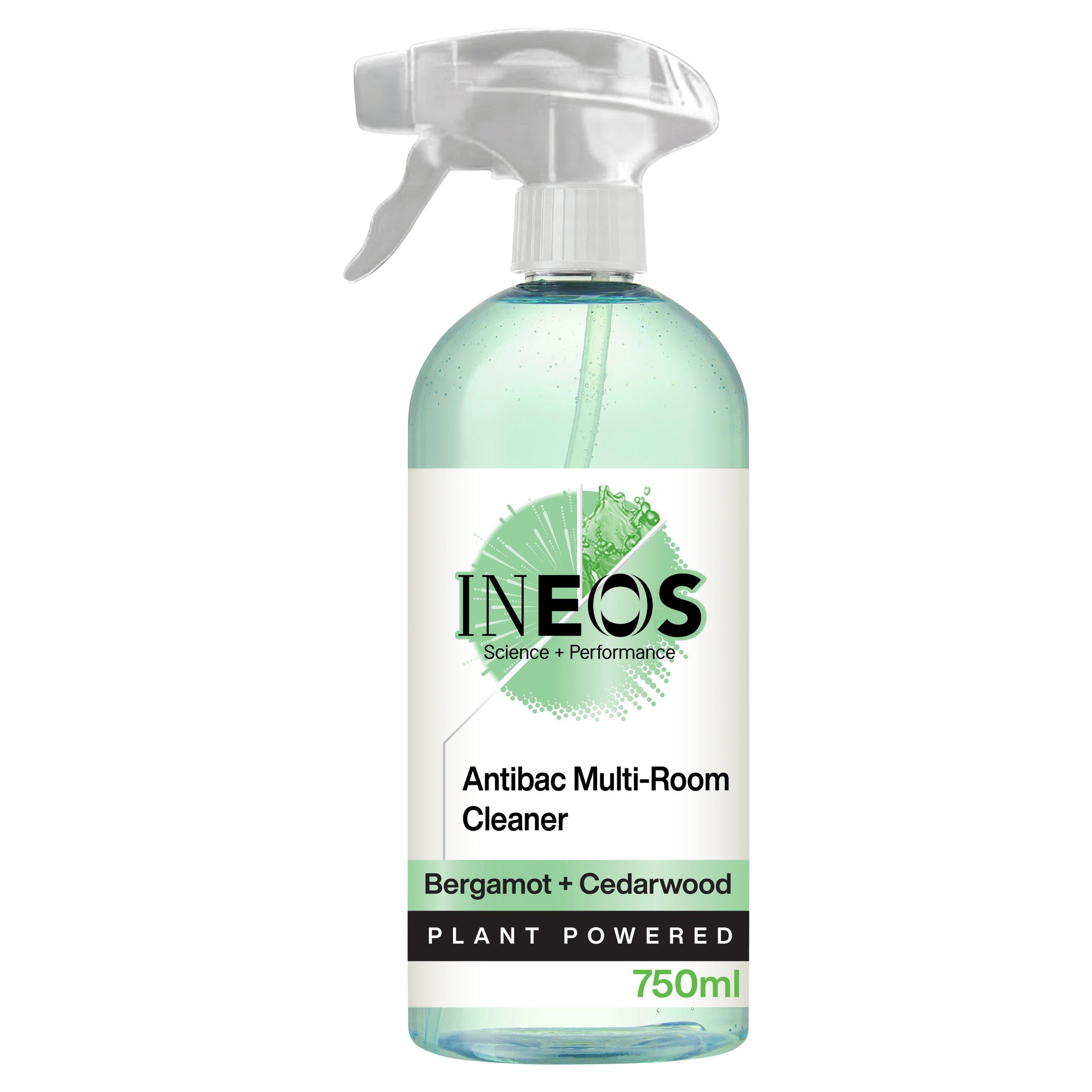 Ineos Antibac multi-room cleaner spray bergamot cedarwood 750ml, imported from the UK