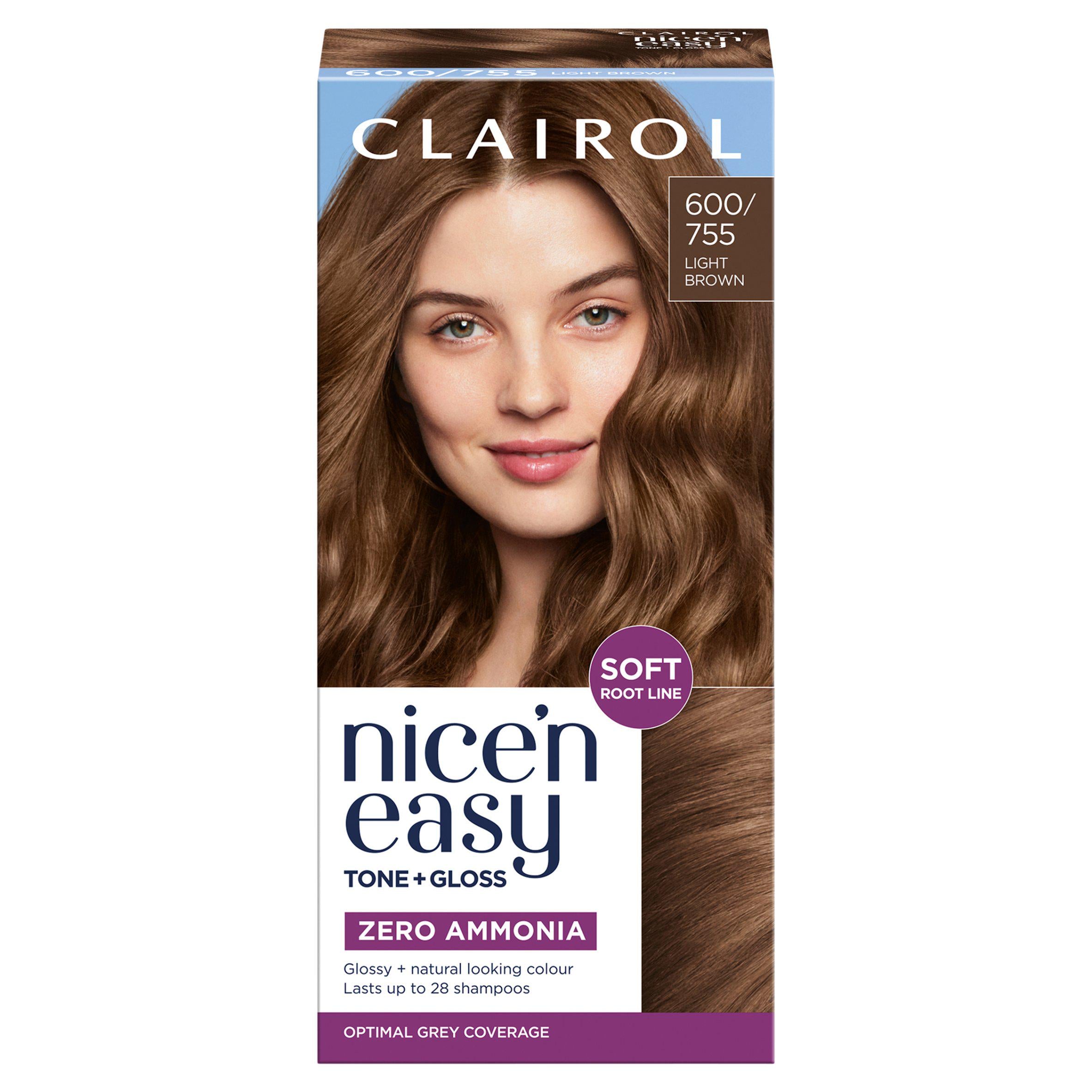 Clairol Nice'N Easy Tone+Gloss Light Brown hair dye - British product