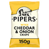 Pipers crisps Cheddar & Onion 150g, imported from the UK