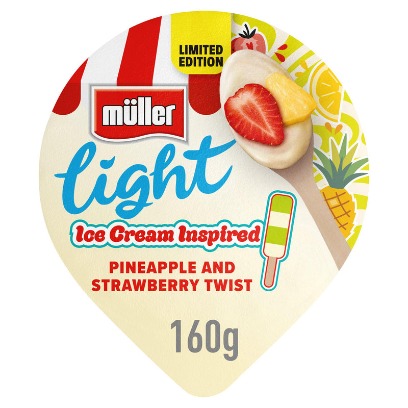 Müller Light yogurt limited edition pineapple strawberry 160g - British product