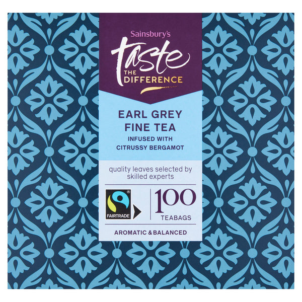 Fairtrade Earl Grey Black Tea Bags with Bergamot 100s 250g