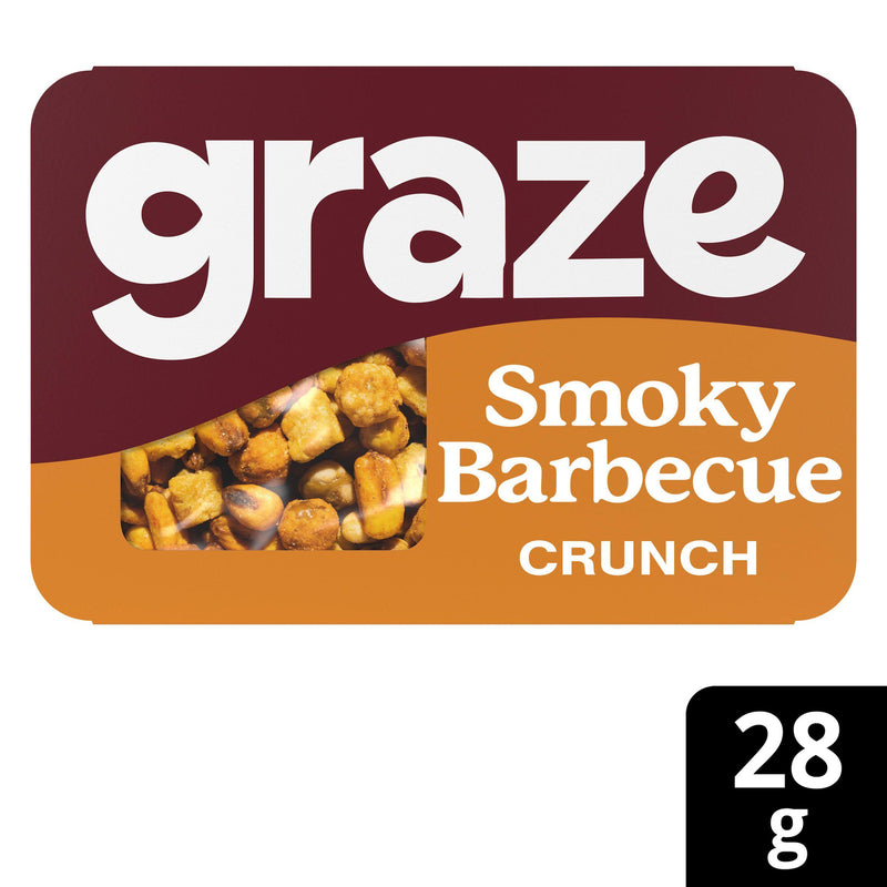 Graze smoky barbecue crunch 28g, imported from the UK