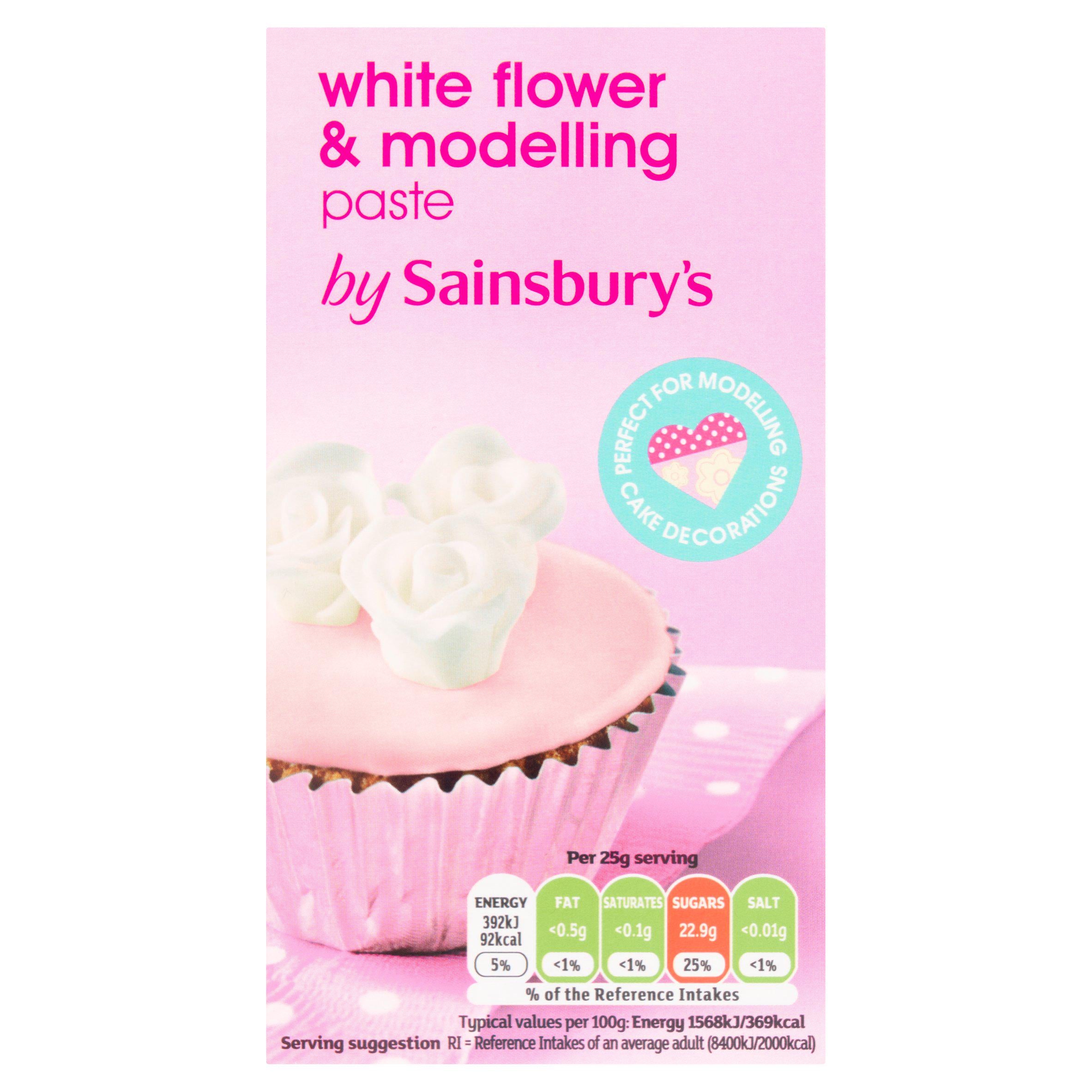 Sainsbury's white modelling icing 250g, imported from the UK