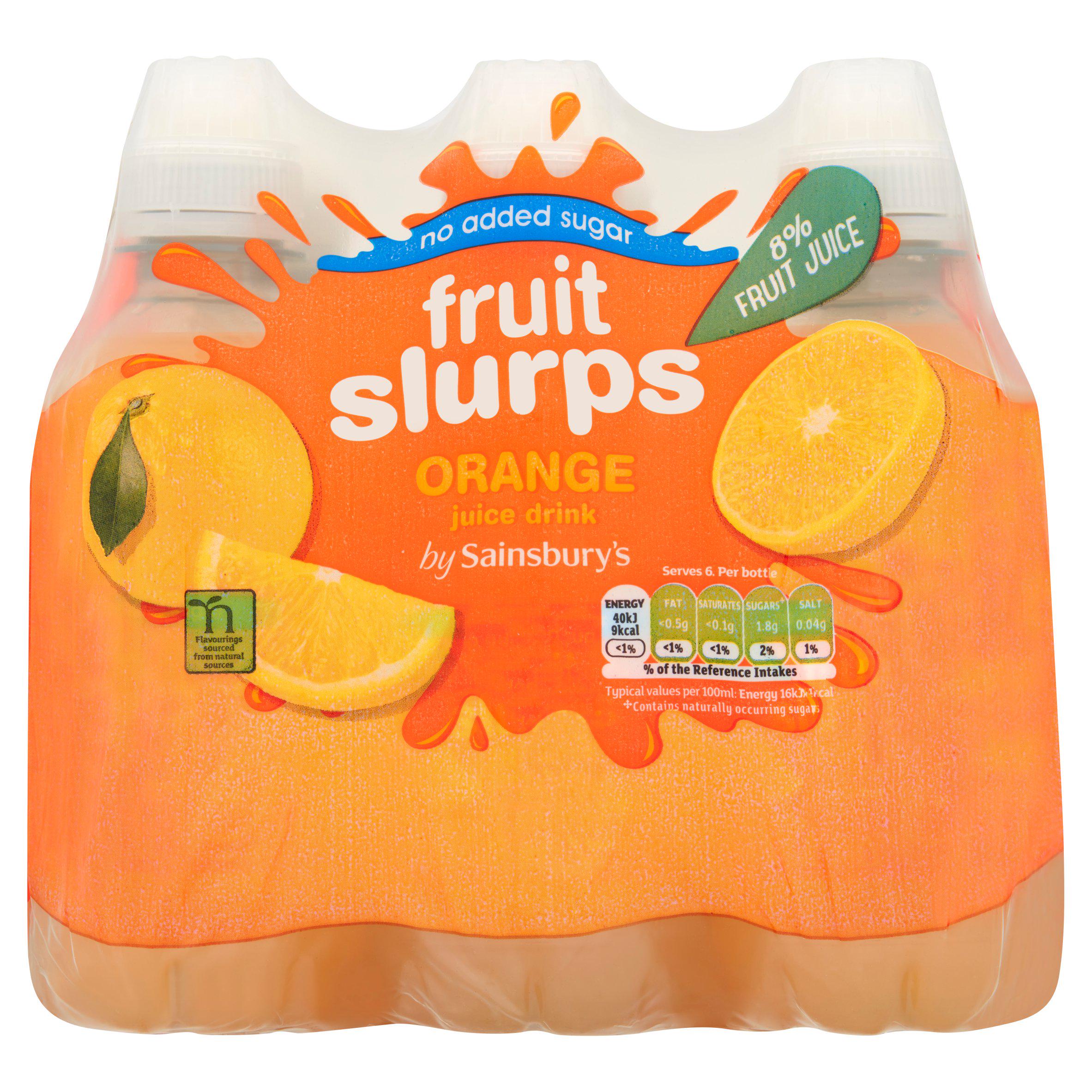 Sainsbury's Orange Juice Drink No Added Sugar 6 x 250ml (British brand)