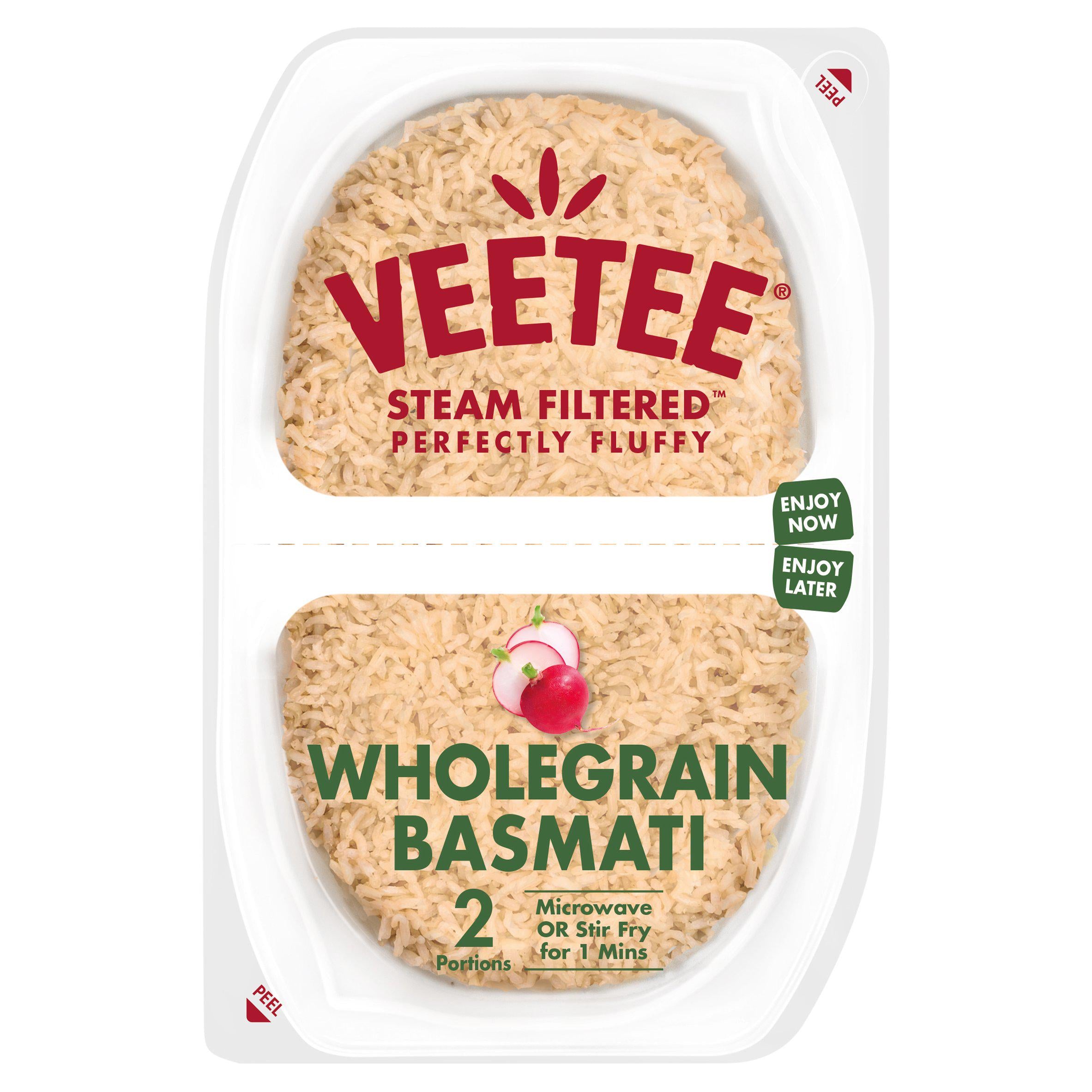 Veetee wholegrain basmati rice 2 x 130g packs (British brand)