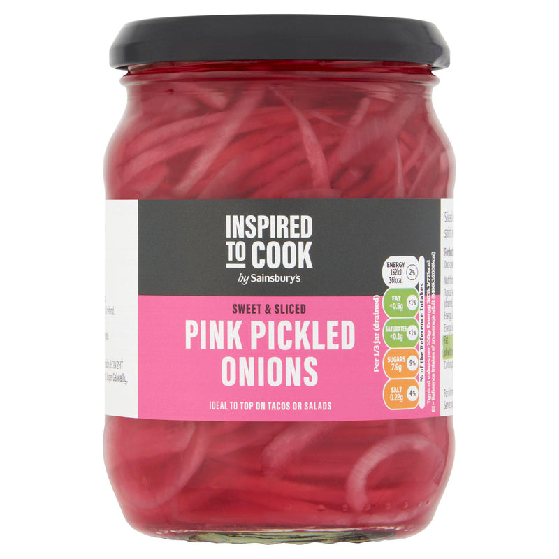Sainsbury's pickled red onions sweet vinegar 340g, UK version