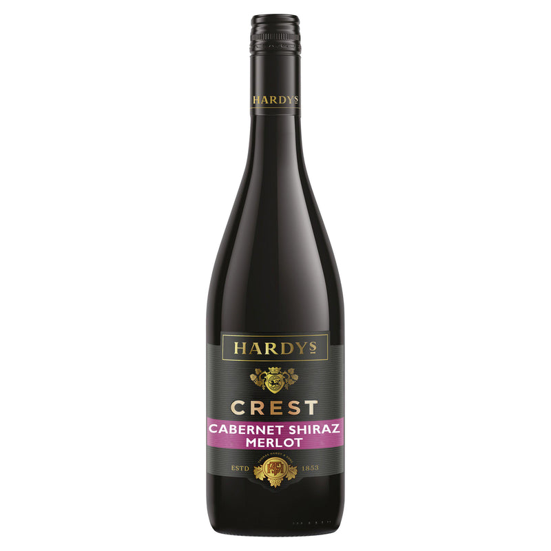 Hardys Crest Cabernet Shiraz Merlot Red Wine 75cl, UK version