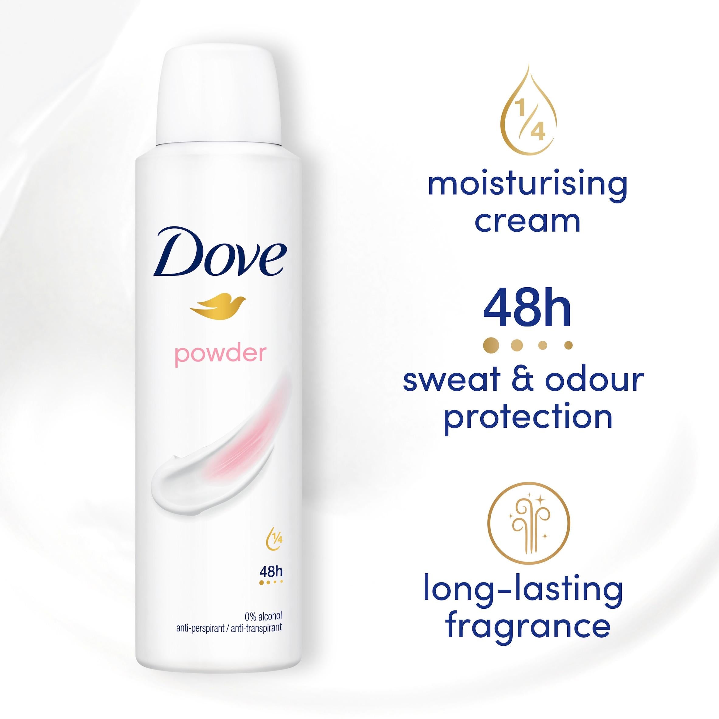 Dove powder antiperspirant deodorant 150ml - British product