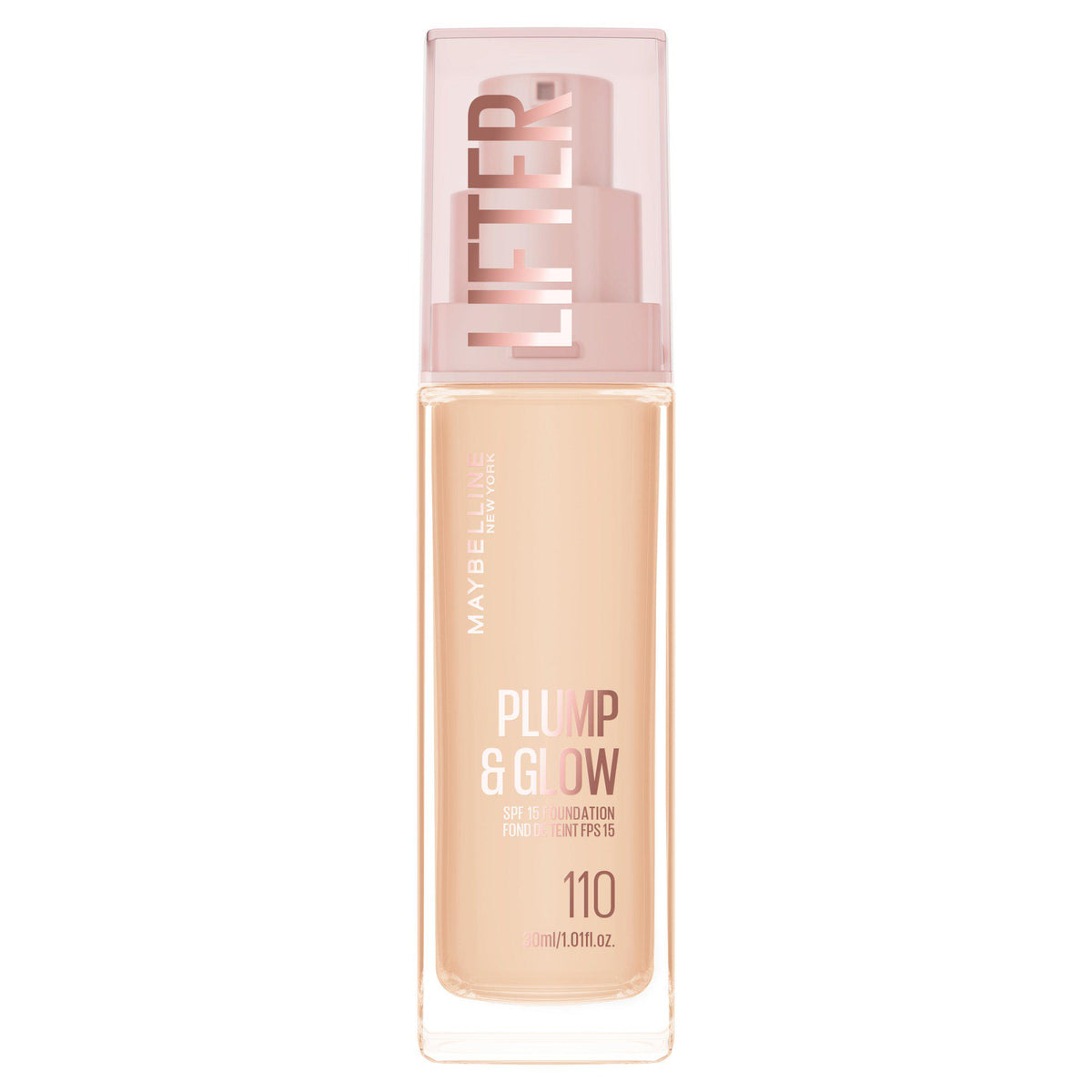 Maybelline New York Lifter Plump & Glow foundation shade 110, UK version