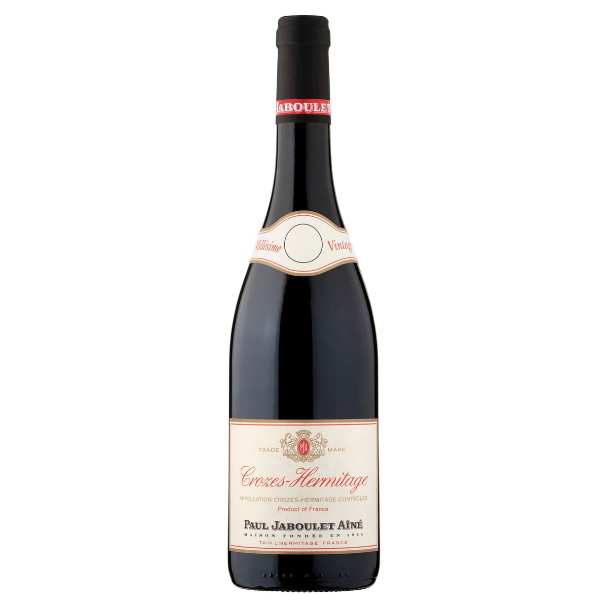 Paul Jaboulet Aine Crozes Hermitage red wine 75cl, UK version