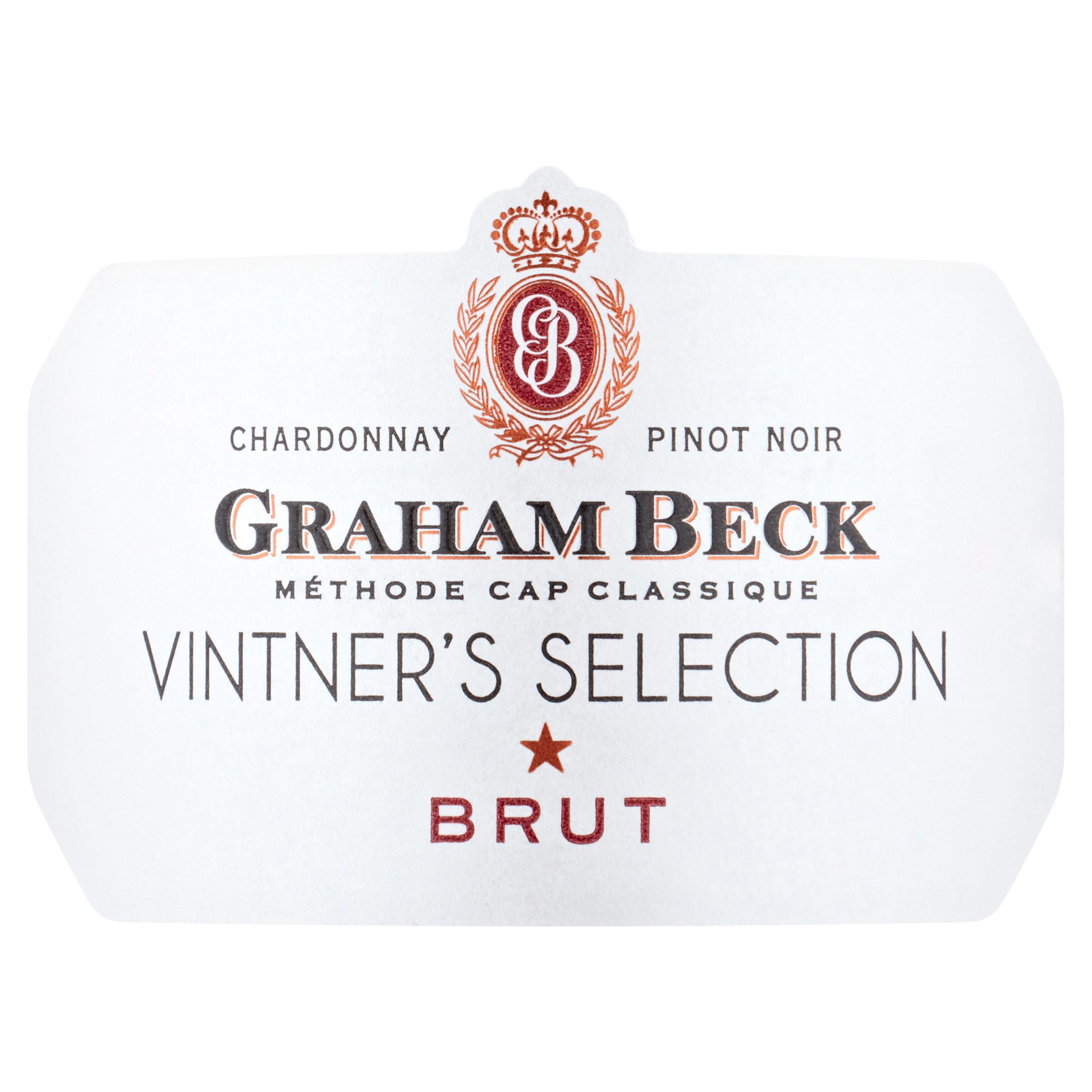 Graham Beck Brut sparkling wine 75cl, imported from the UK
