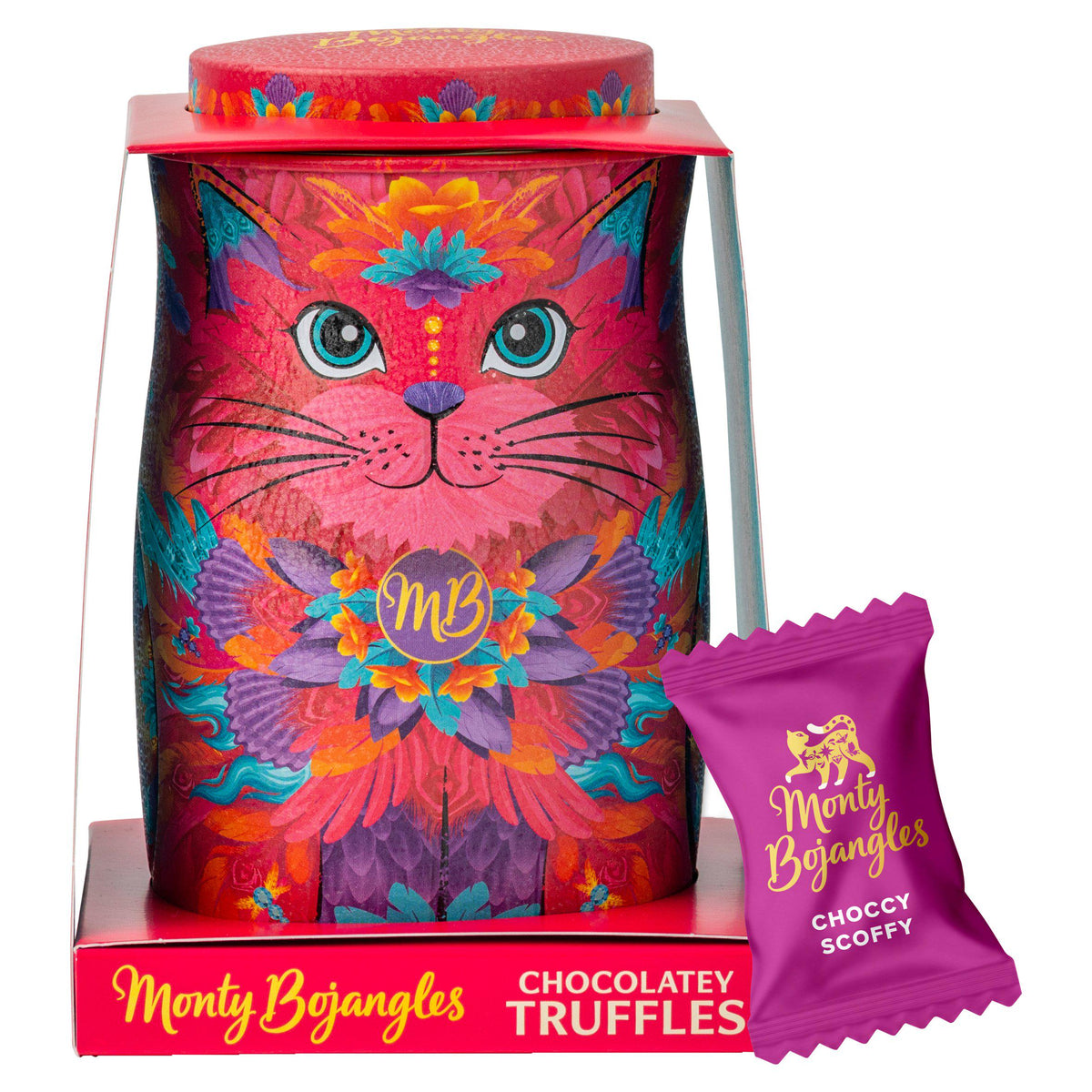 Monty Bojangles chocolate truffles cat tin 135g (British brand)
