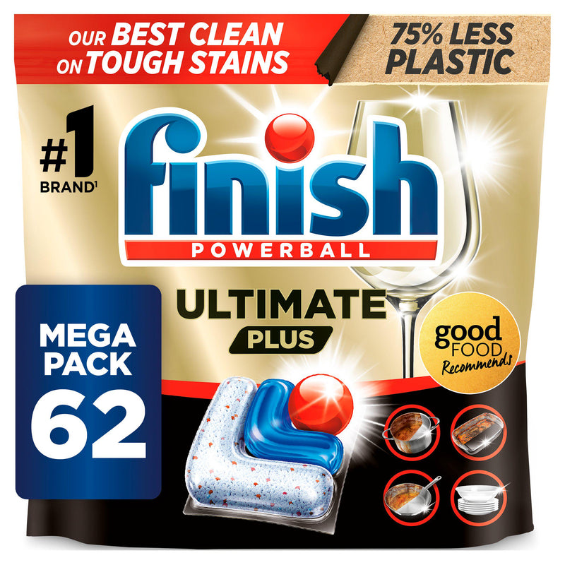 Finish Ultimate Plus dishwasher tablets Fresh 62 tabs - British product