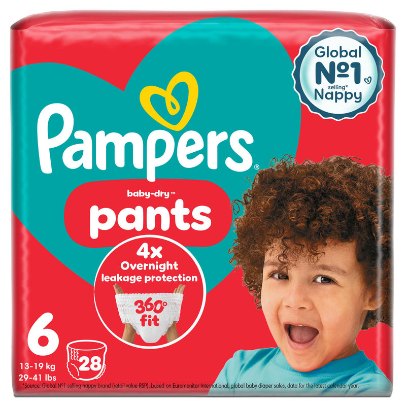 Pampers Baby-Dry Nappy Pants Size 6, UK version