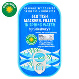 Sainsbury's mackerel in springwater 125g, imported from the UK