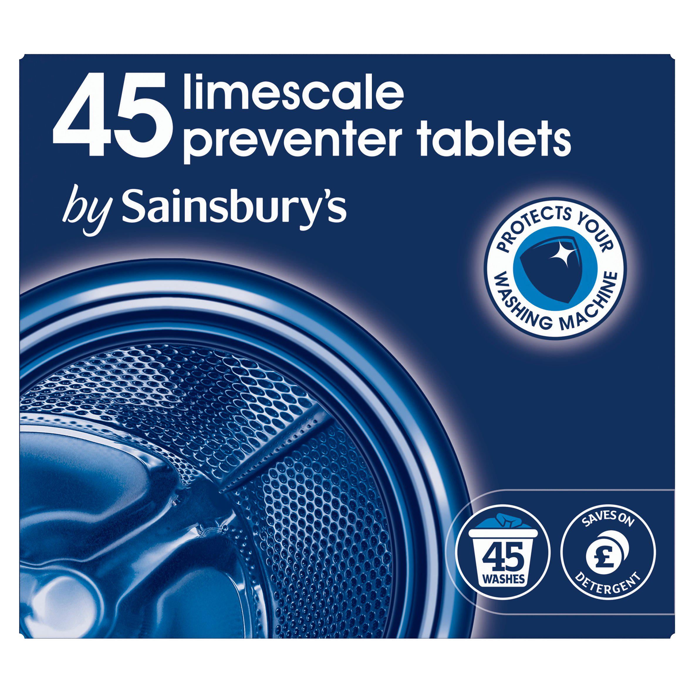 Sainsbury's limescale tablets 45 pack 675g (British brand)