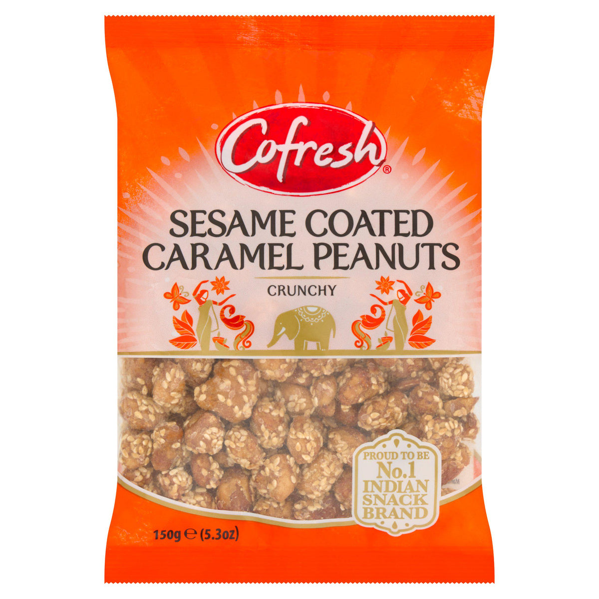 Cofresh sesame coated caramel peanuts 150g (British brand)