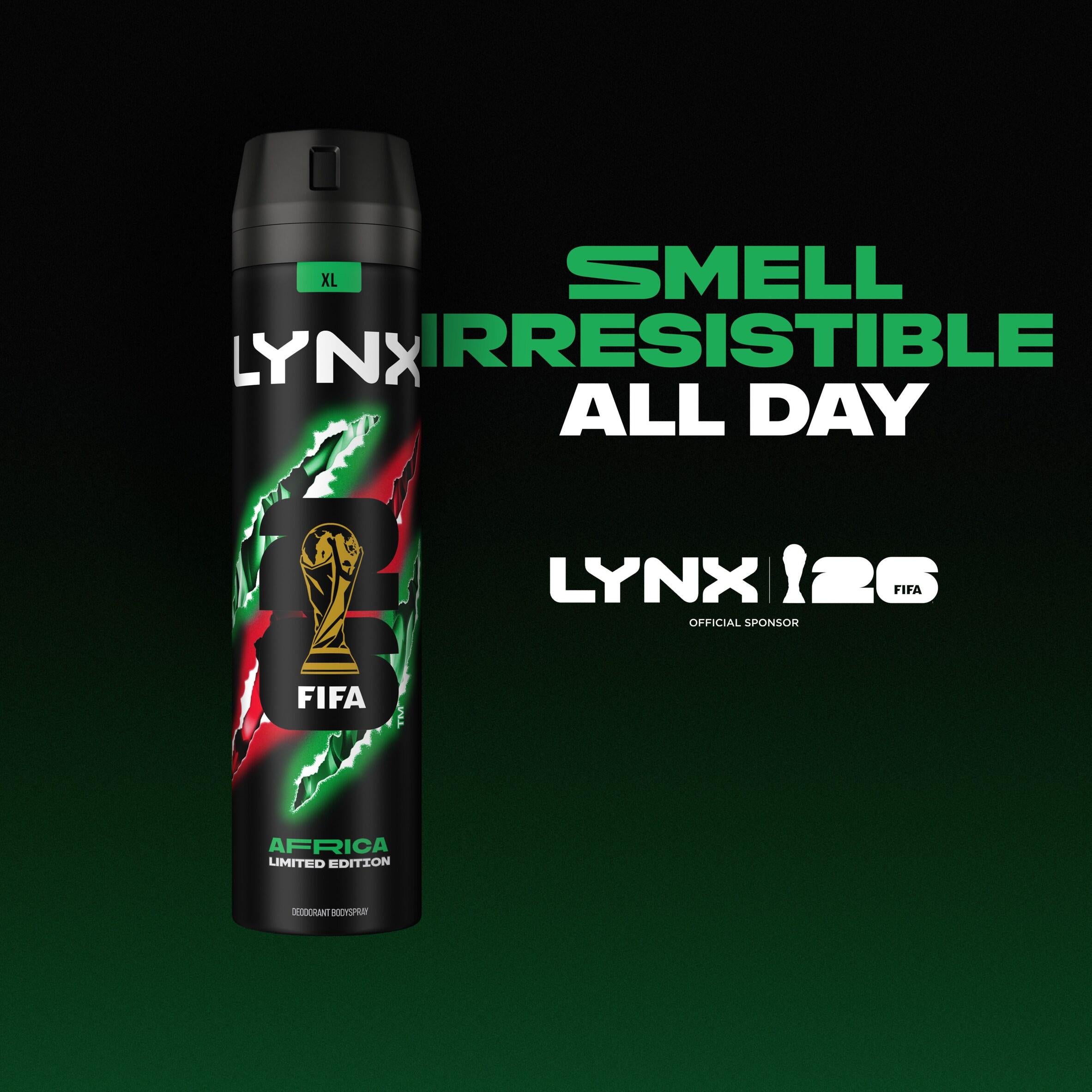 Lynx aerosol deodorant body spray Africa 48h 250ml, UK version