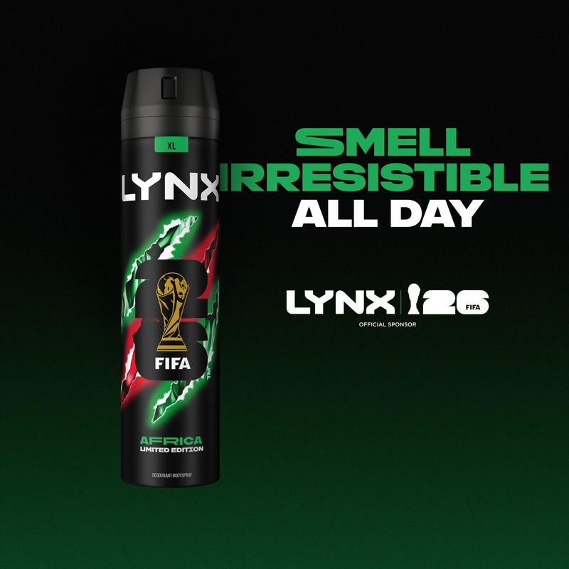 Lynx aerosol deodorant body spray Africa 48h 250ml, UK version