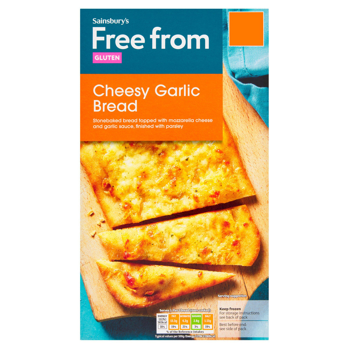 Sainsbury's Freefrom Cheesy Garlic Bread frozen, UK version