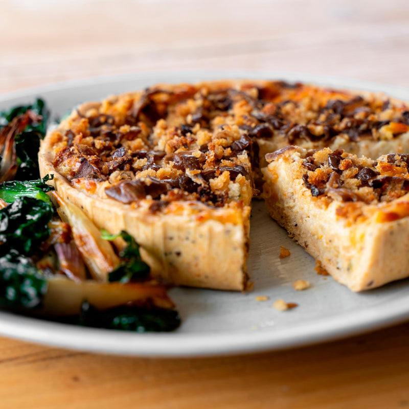 Higgidy vintage cheddar and caramelised balsamic onion quiche 400g, UK version