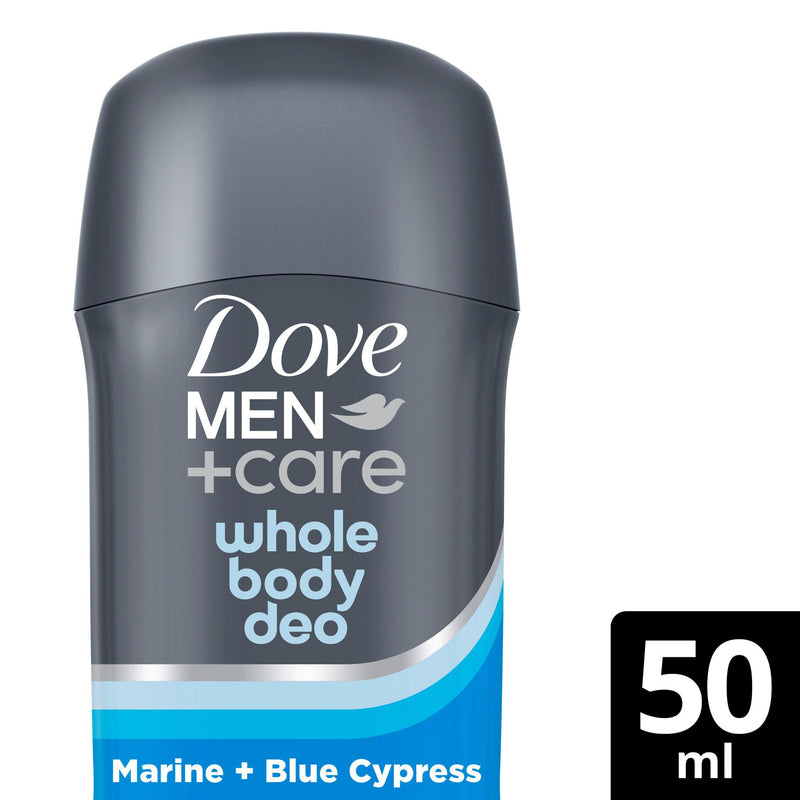 Dove Men+Care whole body deodorant stick Marine & Blue Cypress 50ml, imported from the UK