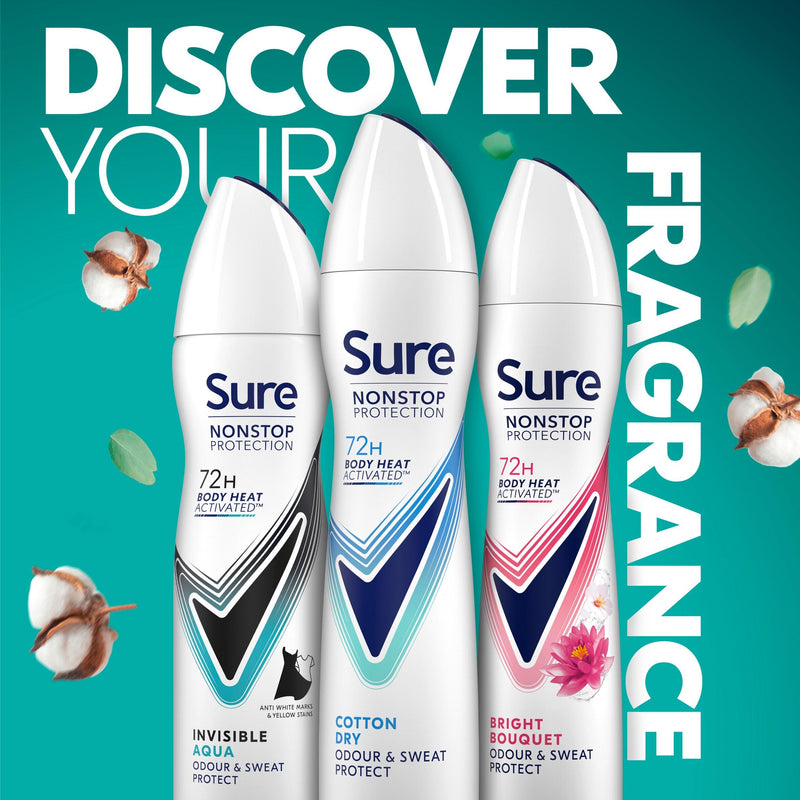 Sure Invisible Aqua antiperspirant deodorant 150ml, UK version
