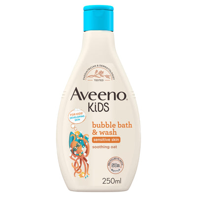 Sainsburys Aveeno Kids Bubble Bath & Wash with Soothing Oat Extract 250ml- Buy online at McGrocer