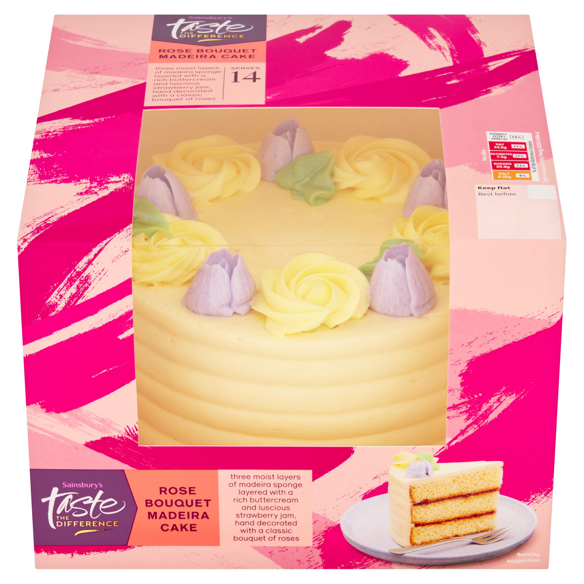 Sainsbury's Taste the Difference rose bouquet cake 895g - British product