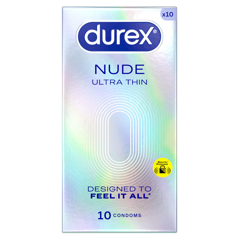Durex Nude Extra Lube Condoms 10 Pack - British product