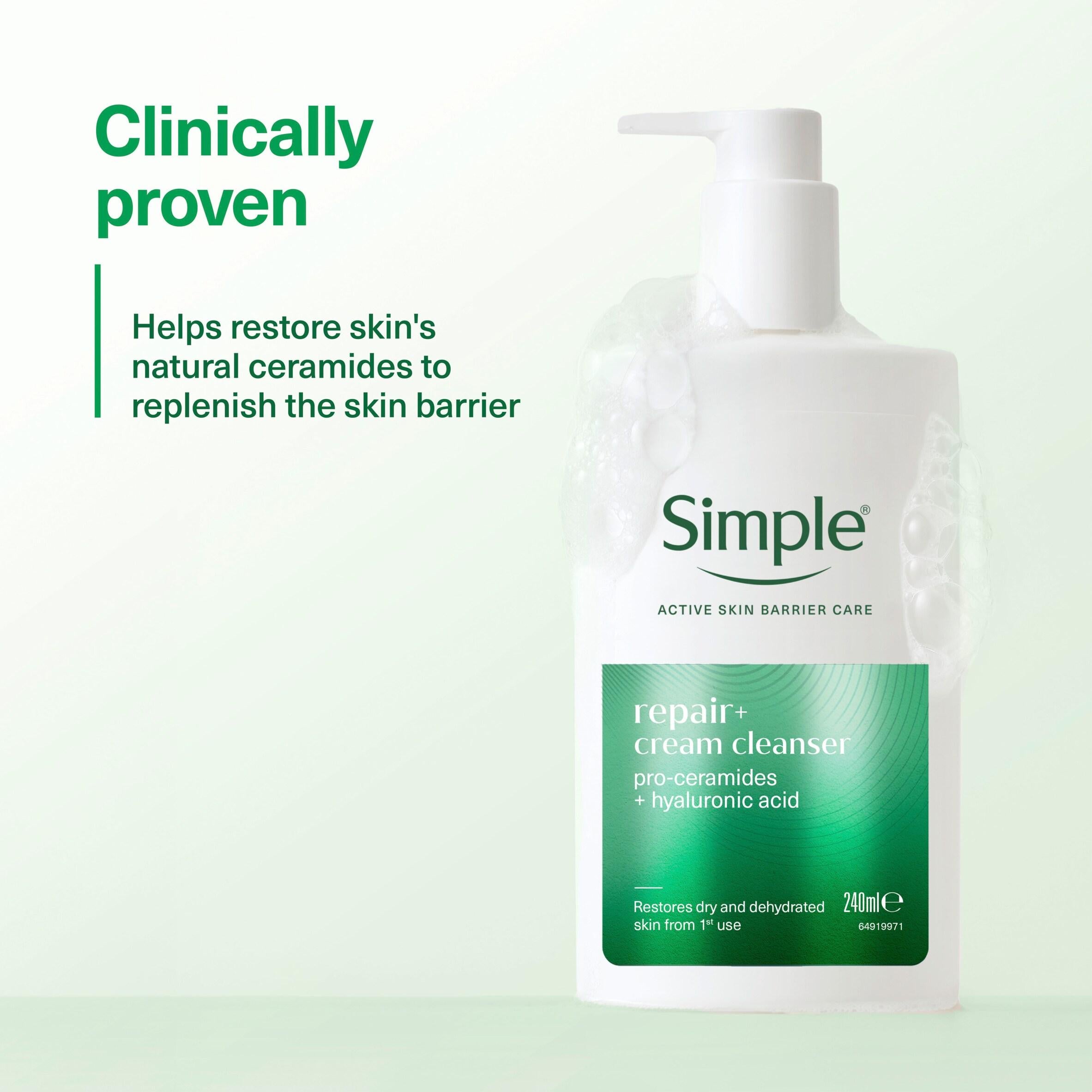 Simple Repair+ facial cleanser 240ml, UK version