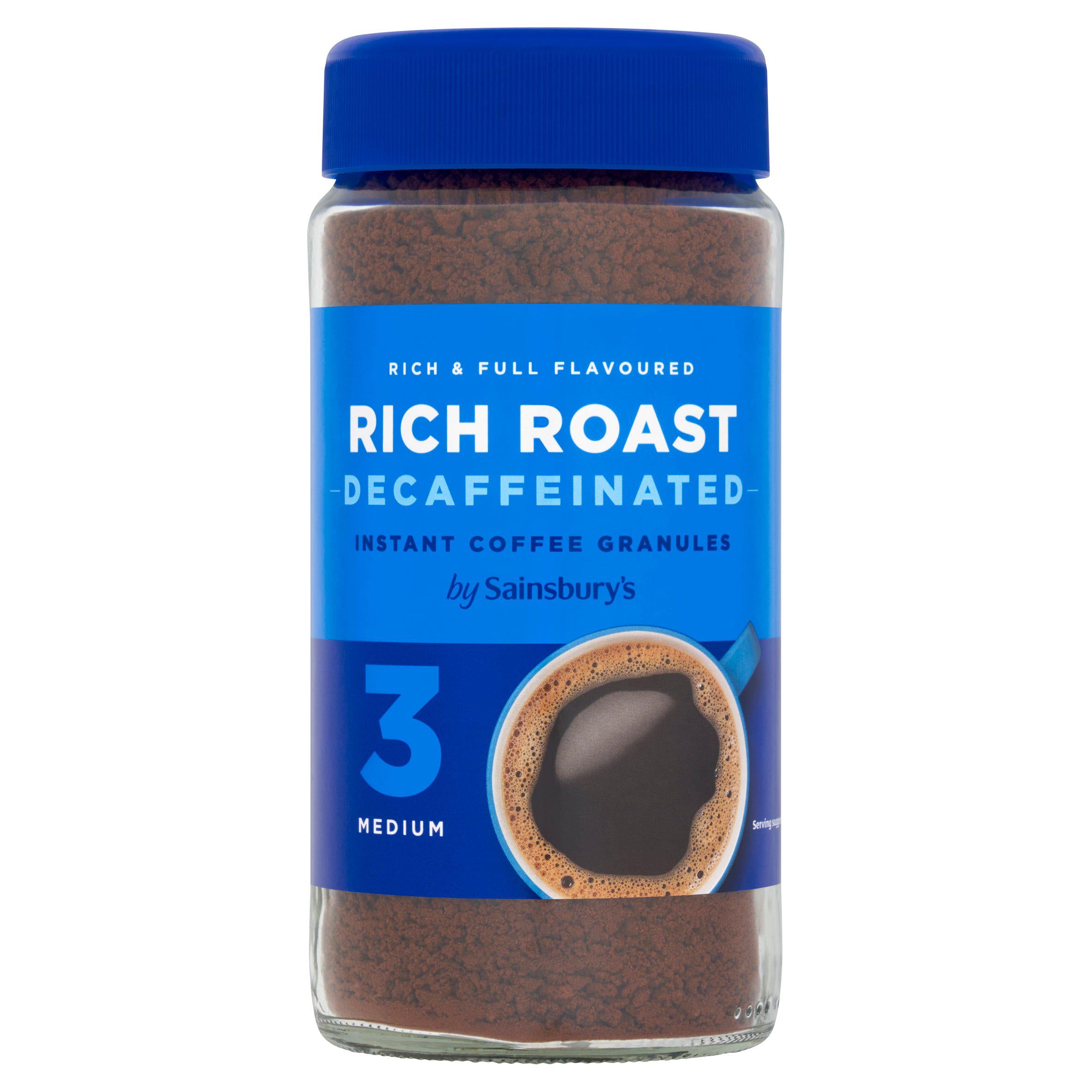 Sainsbury's Rich Roast decaf instant coffee 200g (British brand)