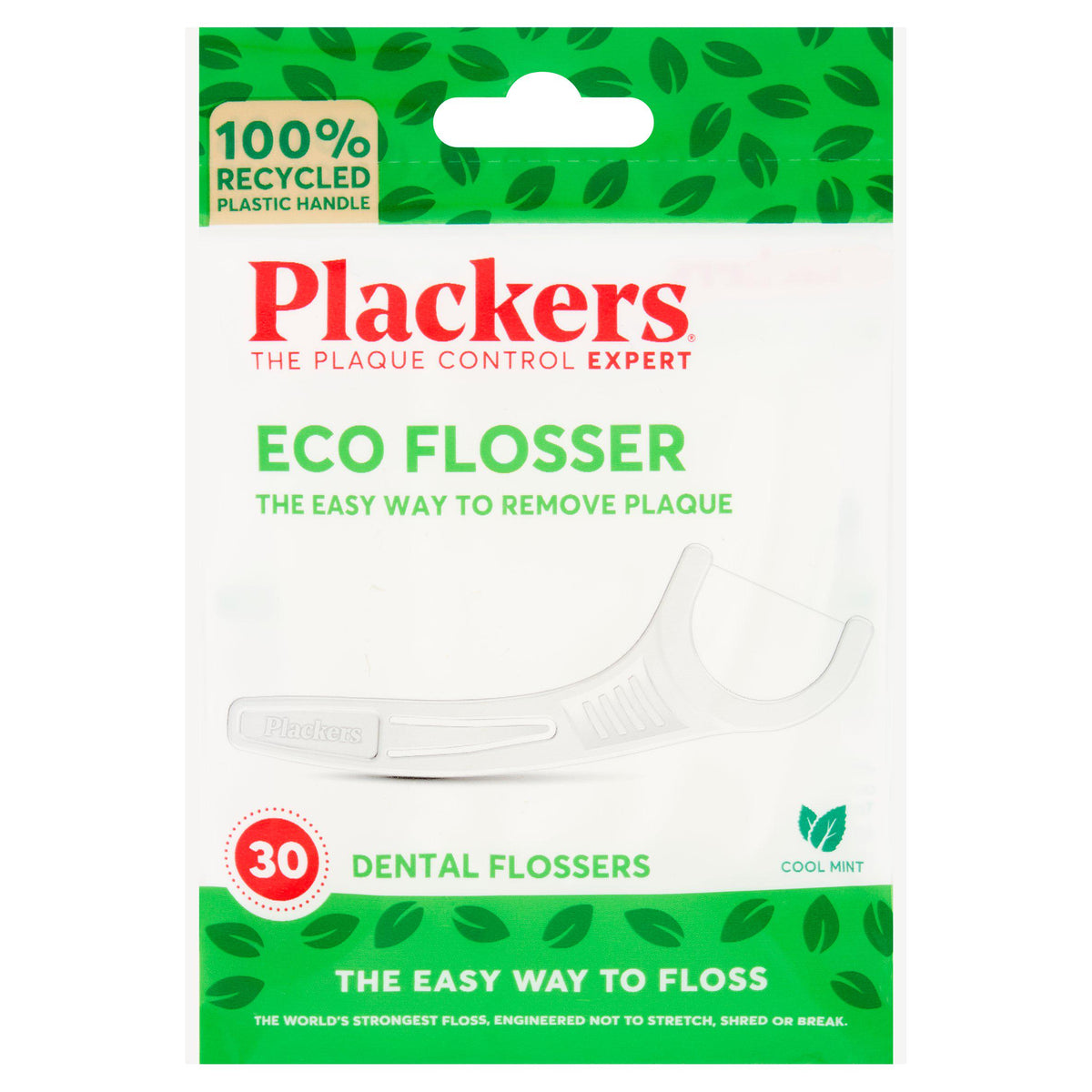 Plackers cool mint eco dental flosser x30, imported from the UK