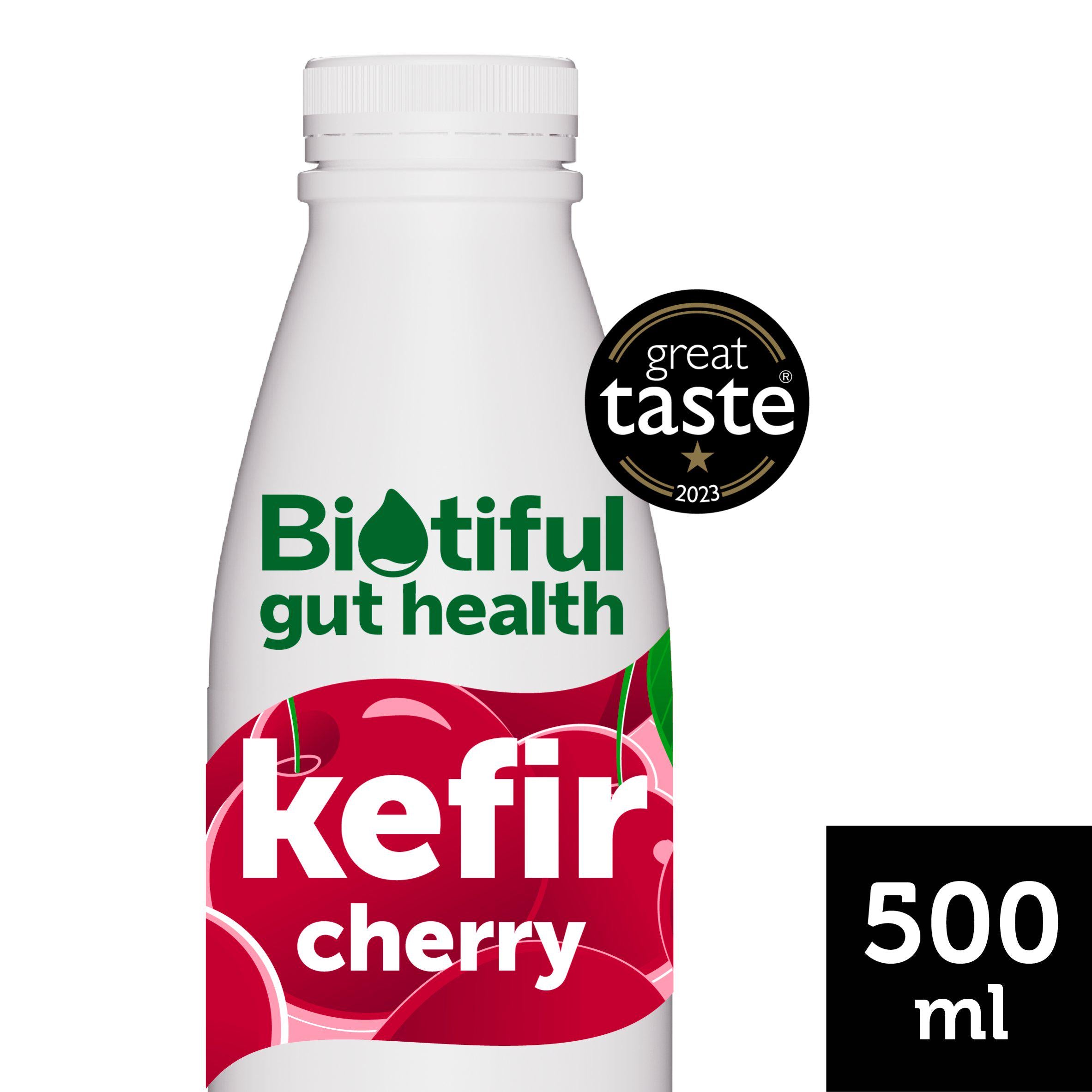 Biotiful Gut Health cherry kefir drink 500ml, UK version