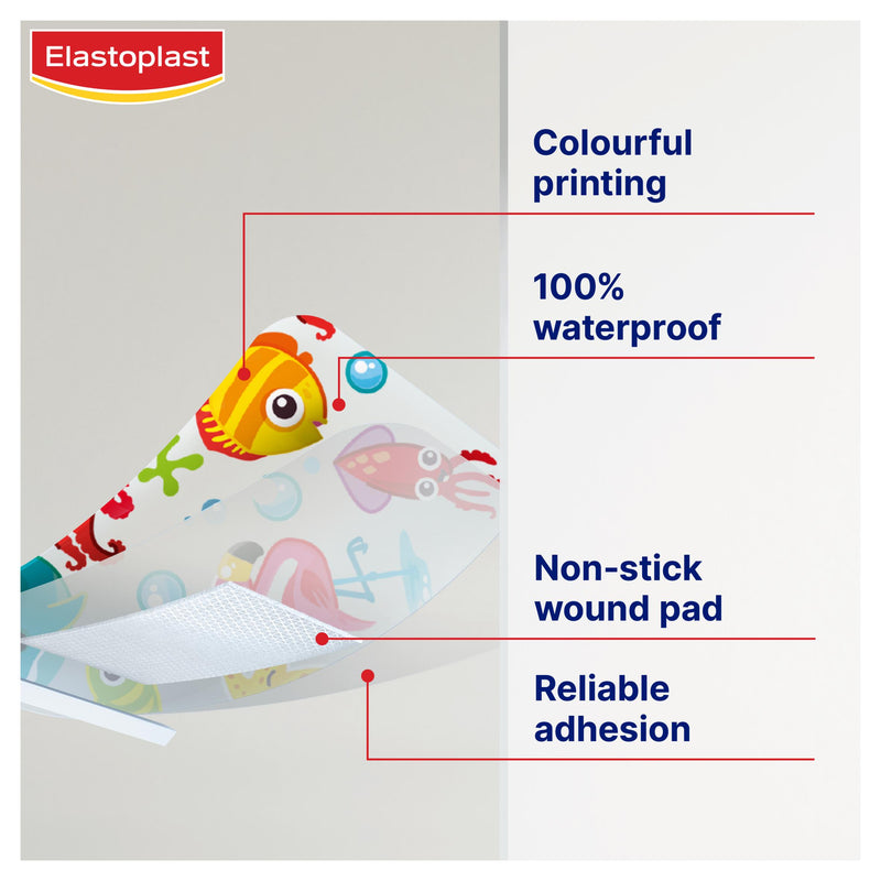 Elastoplast Aqua Protect Kids Plasters Marine Themed 20 strips - British product