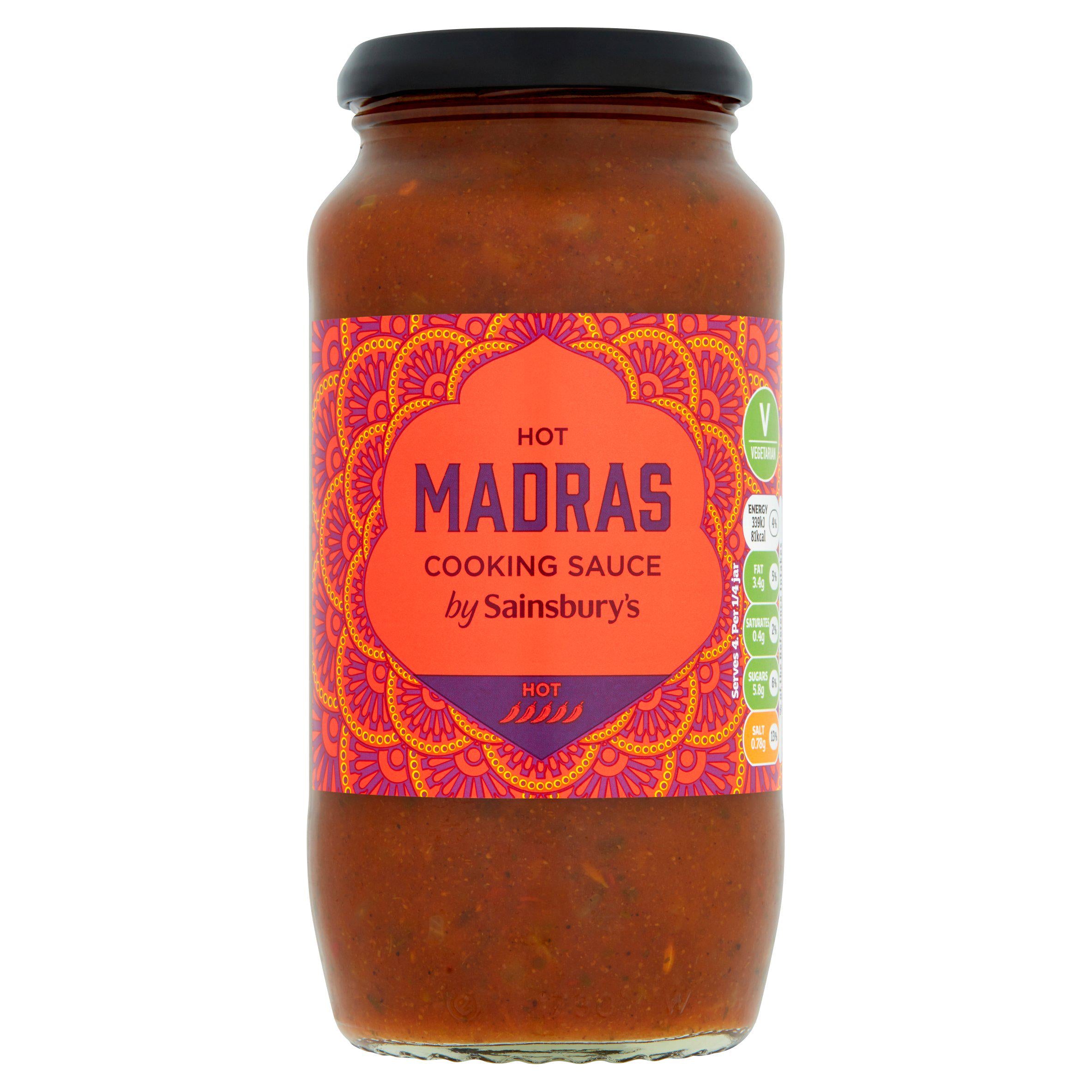 Sainsbury's Madras curry sauce 500g - British product