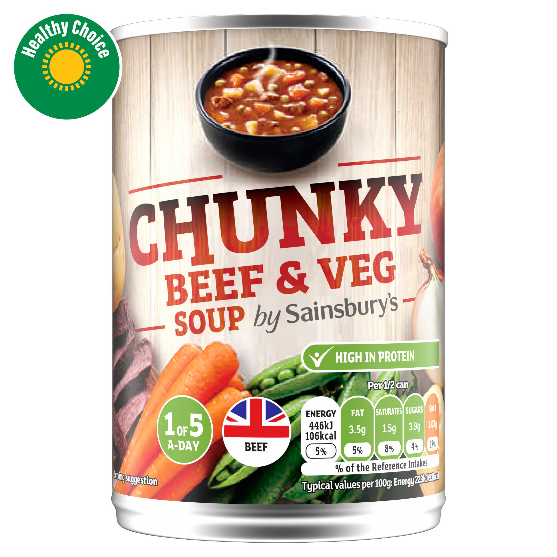 Sainsbury's Chunky Beef & Vegetable Soup 400g, UK version