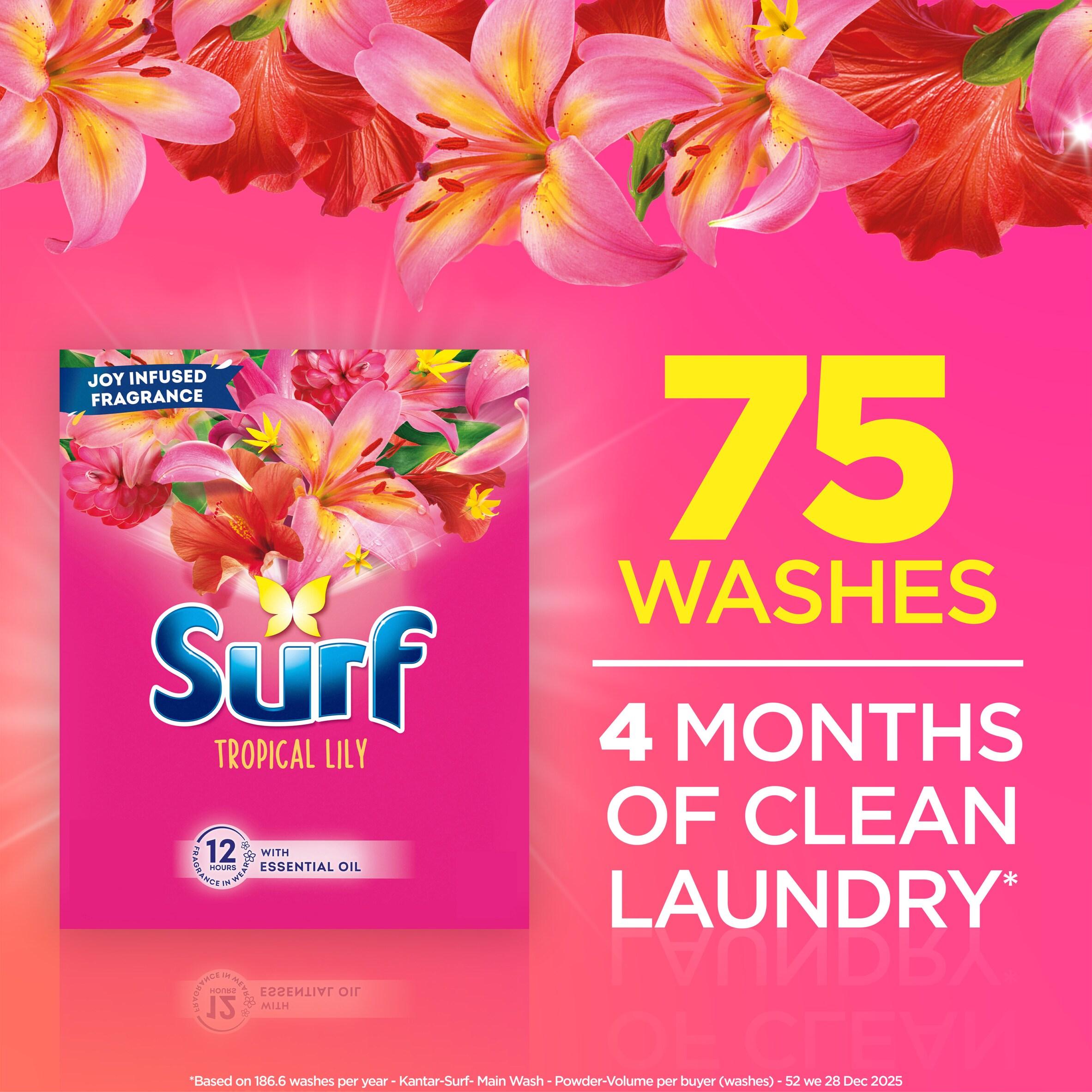Surf Tropical Lily washing powder 3.75 kg, UK version