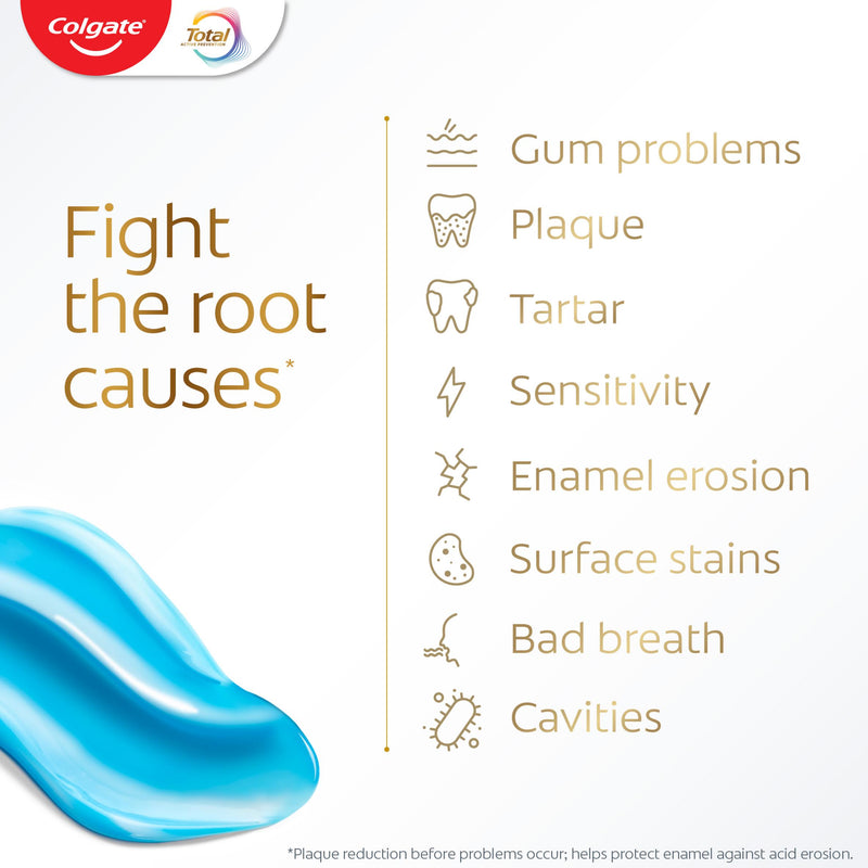 Colgate Total Active Prevention Whitening Toothpaste 125ml, imported from the UK