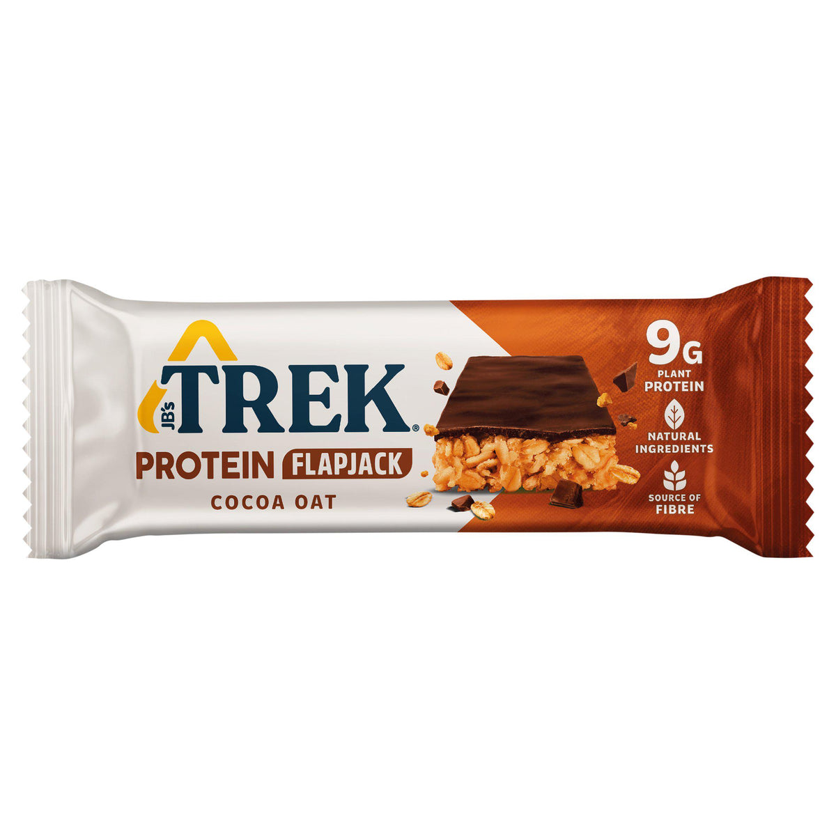 Trek Cocoa Oat Protein Flapjack 50g (British brand)